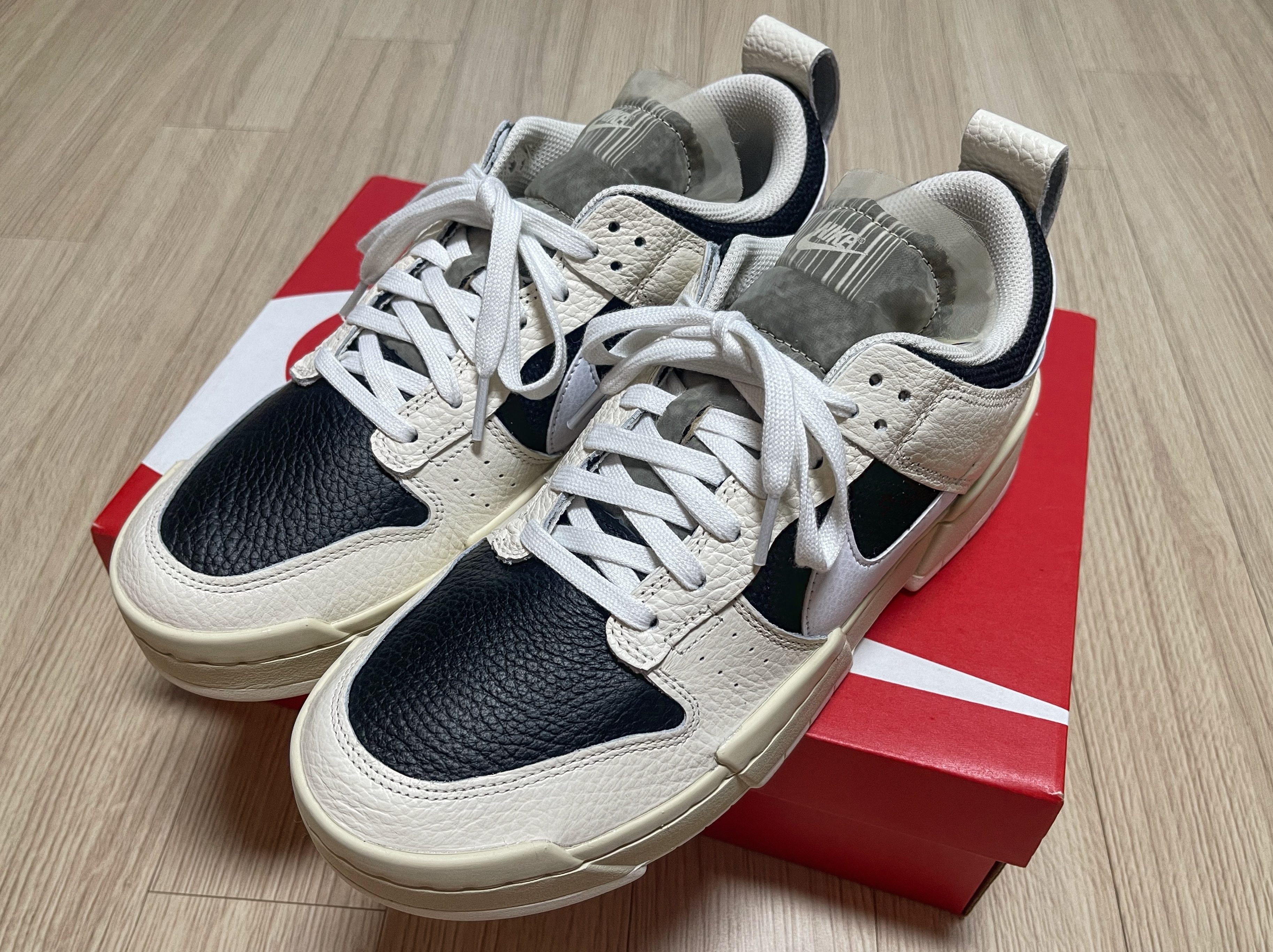 (W) Nike Dunk Low Disrupt Pale Ivory 착용 스타일 - 1