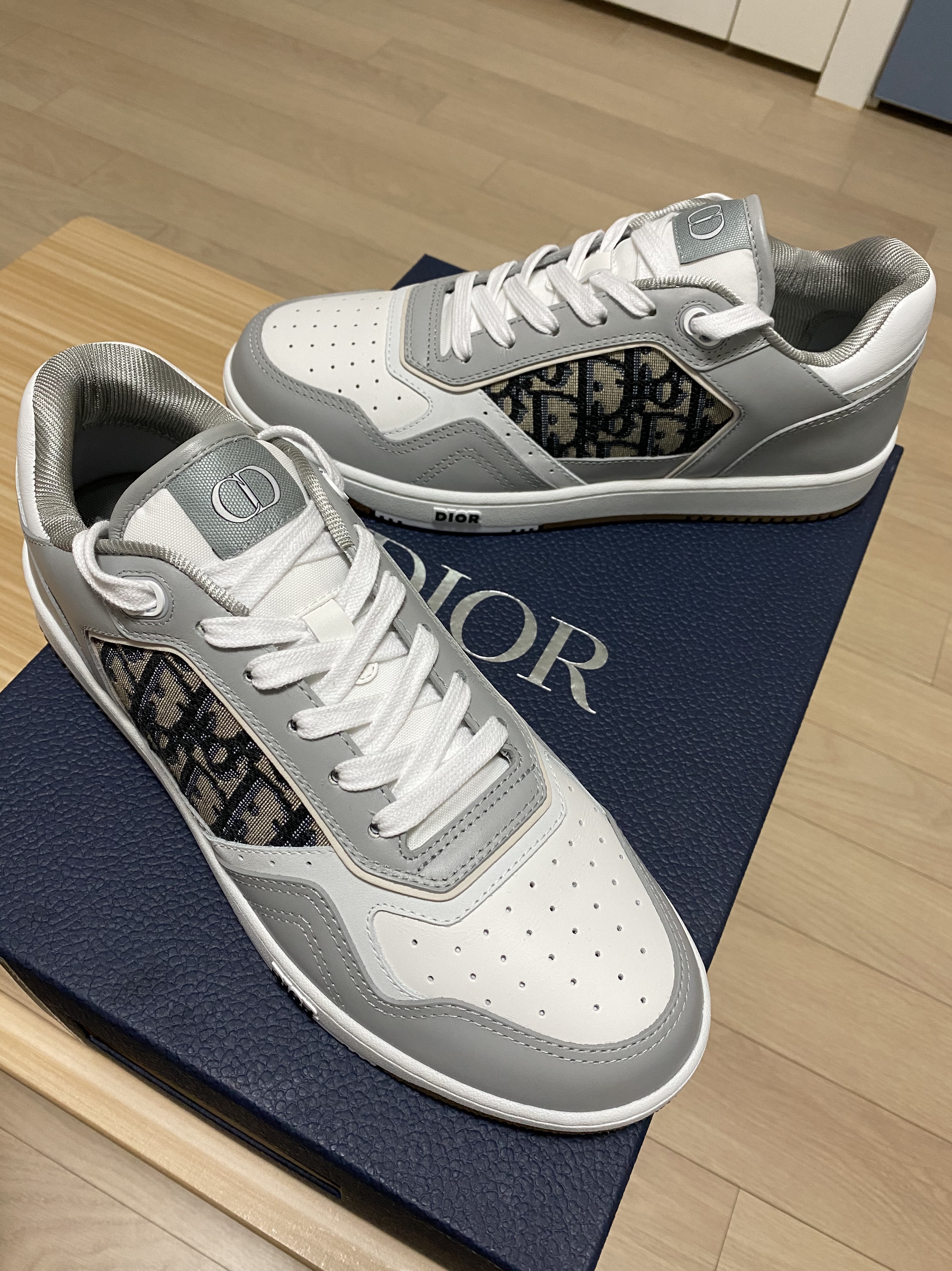 Dior B27 Low-Top Sneakers Gray 착용 스타일 - 3