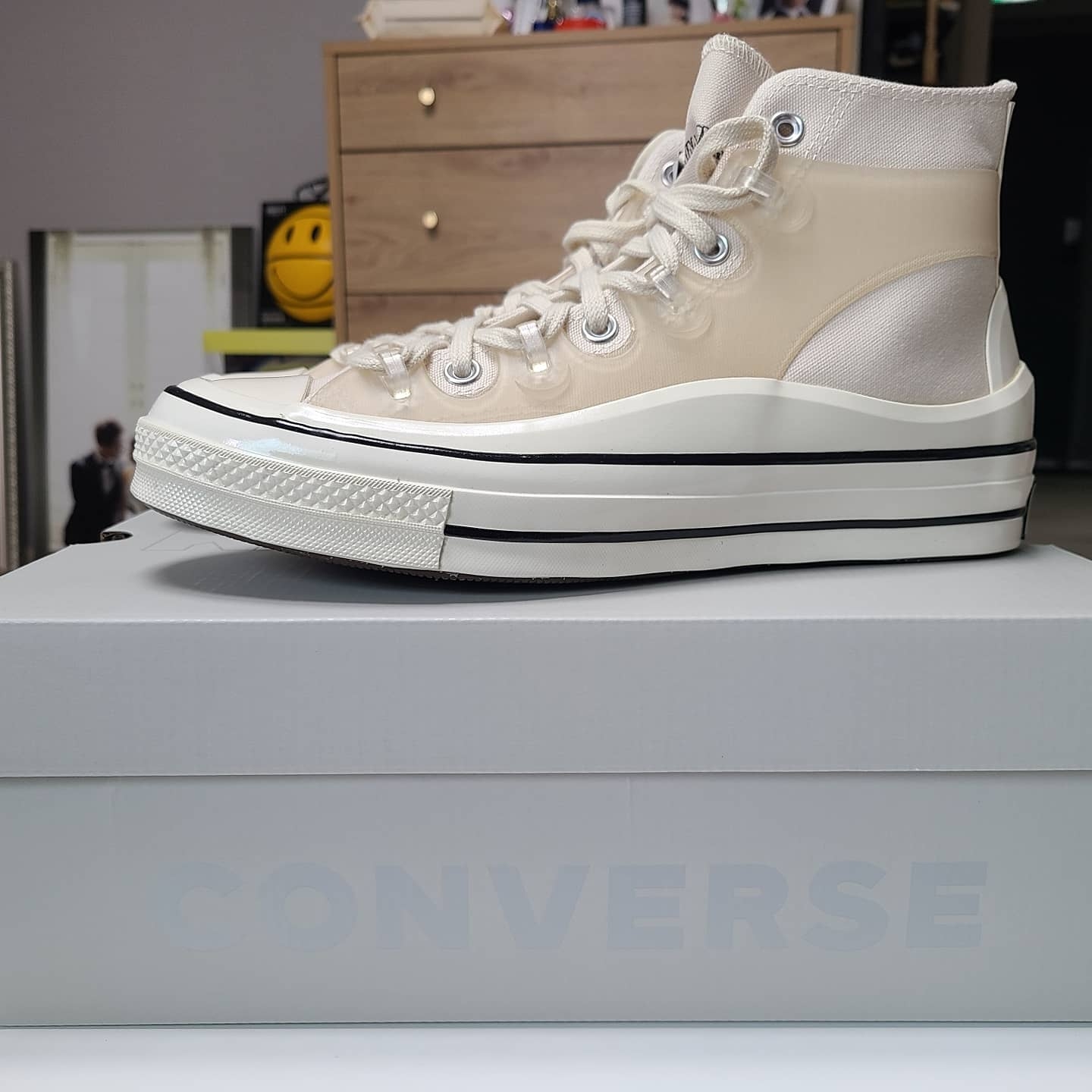 Converse x Kim Jones Chuck 70 Utility Wave High Natural Ivory 착용 스타일 - 2