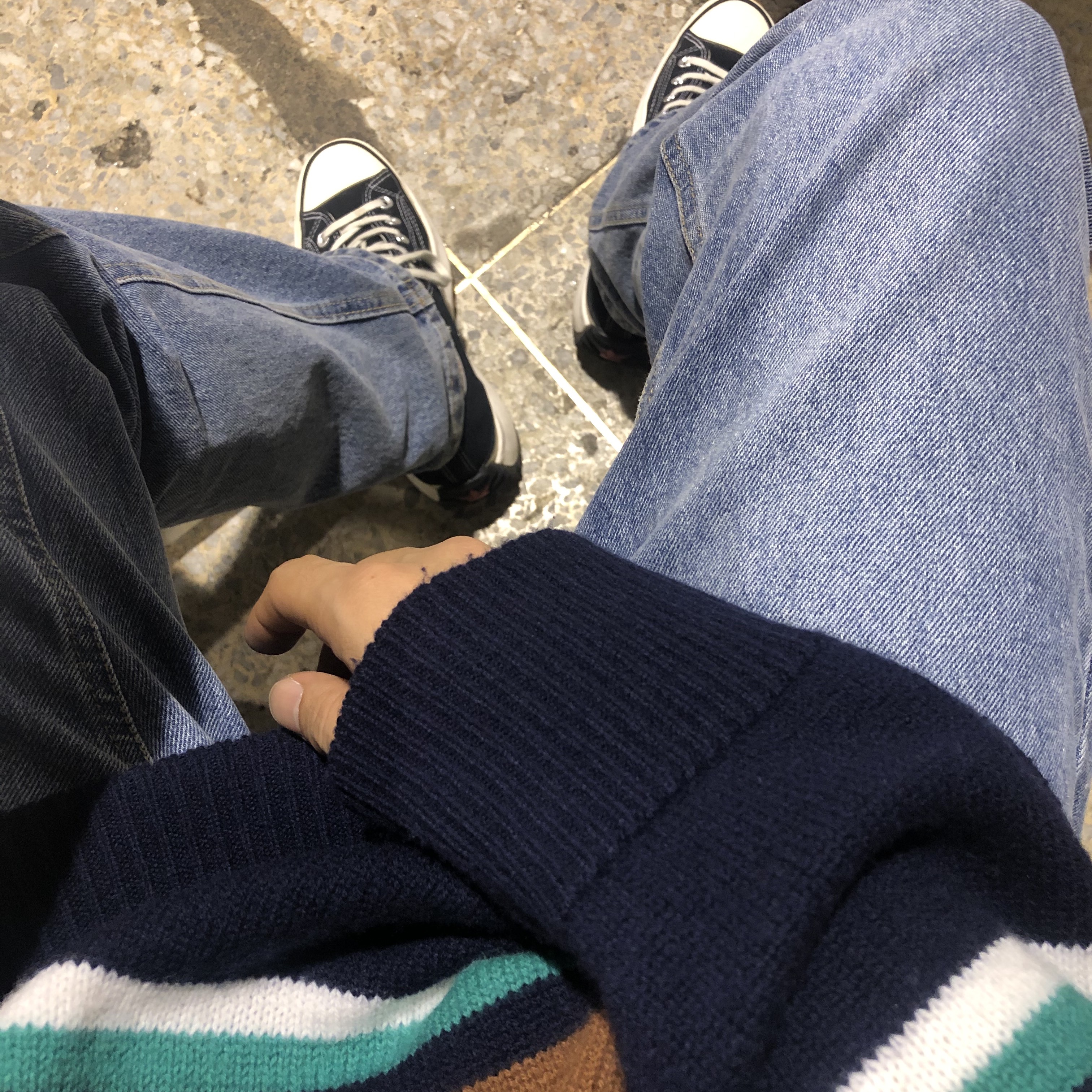 Converse x JW Anderson Run Star Hike Hi Black 착용 스타일