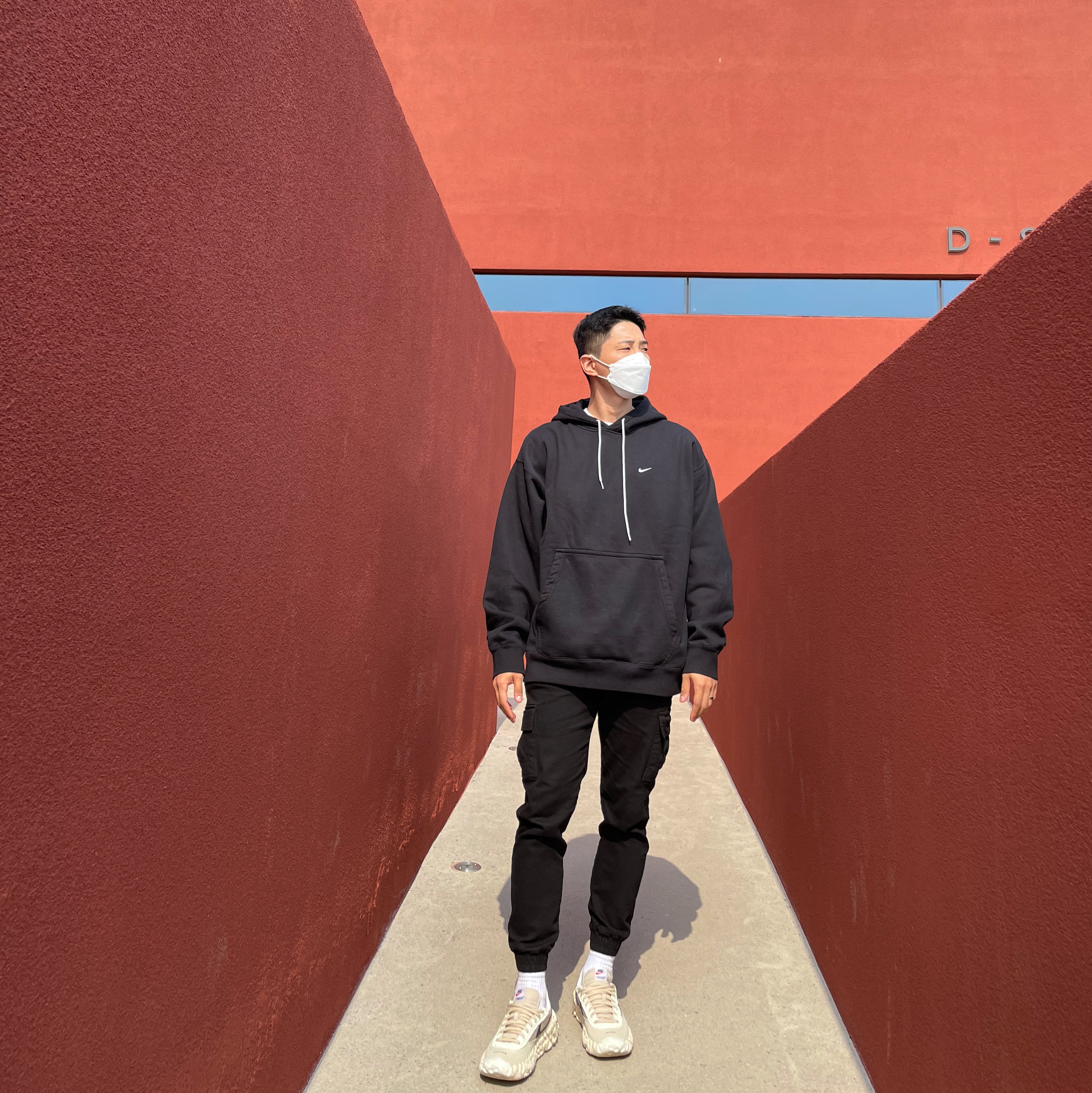 Nike x Undercover Overbreak SP Overcast, Nike NRG Solo Swoosh Fleece Hoodie Black White - Asia 착용 스타일 - 2