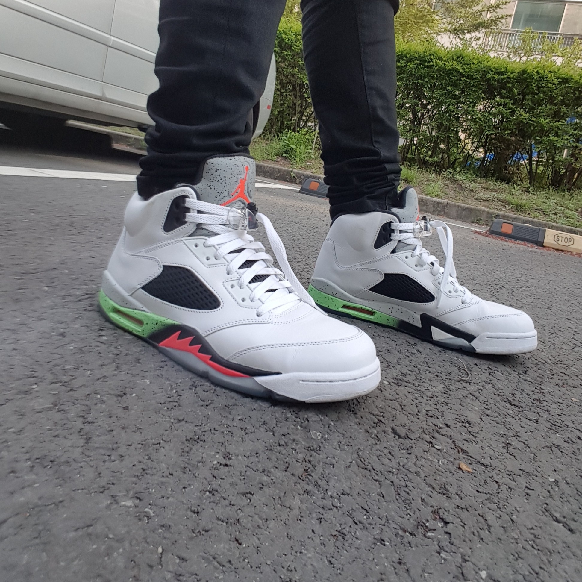 Jordan 5 Retro Poison Green 착용 스타일
