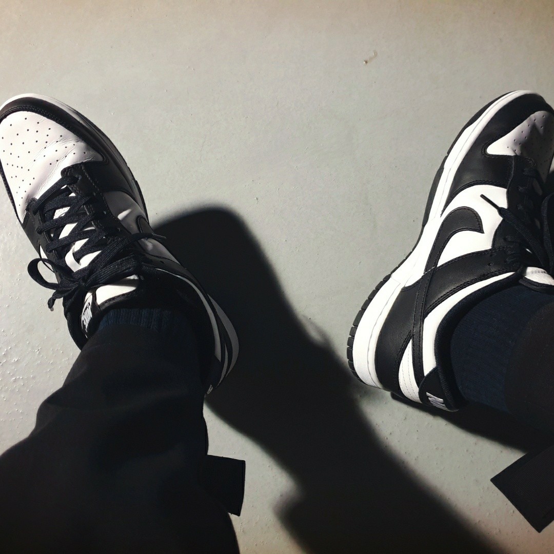 Nike Dunk Low Retro Black 착용 스타일 - 5