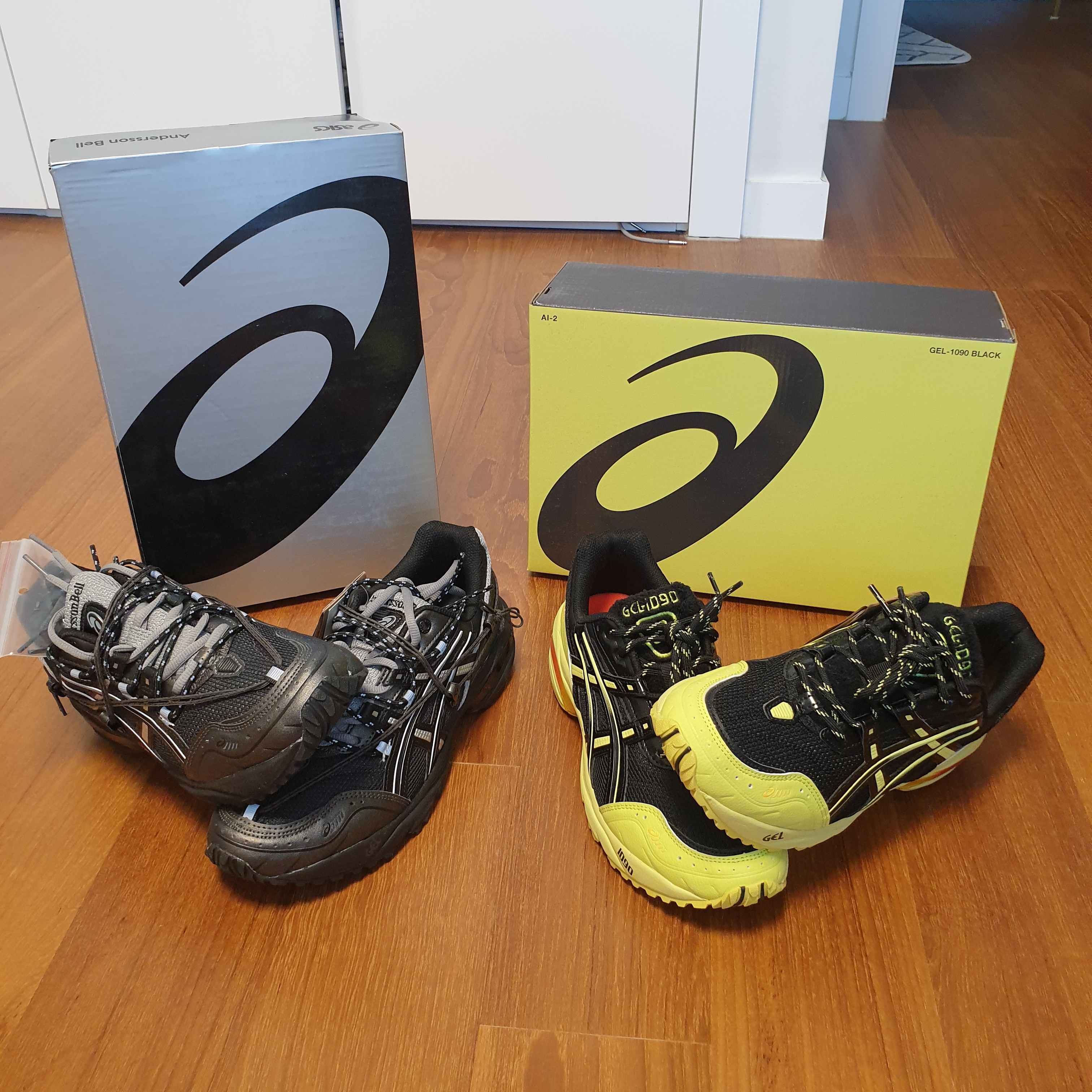 Asics x Andersson Bell Gel-1090 Black Silver, Asics x IAB Studio Gel-1090 Black 착용 스타일 - 2
