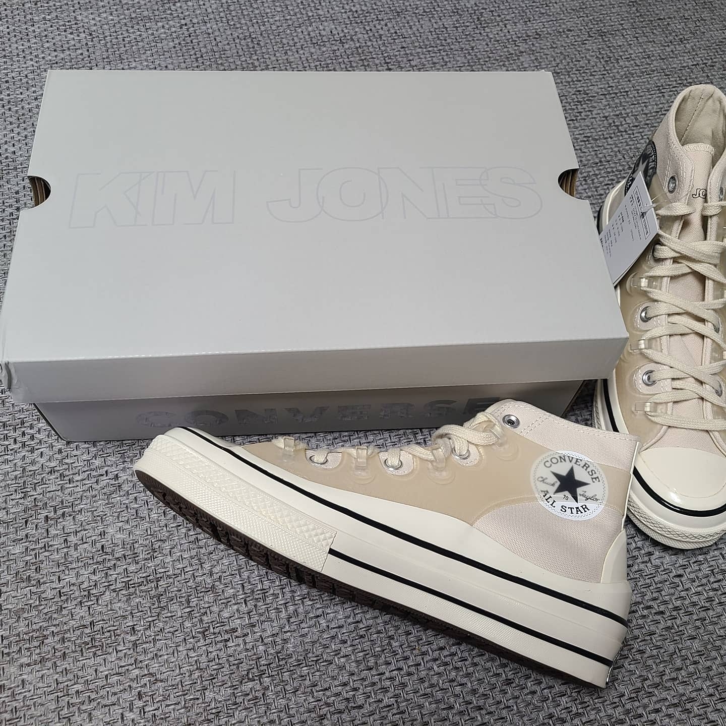 Converse x Kim Jones Chuck 70 Utility Wave High Natural Ivory 착용 스타일 - 1