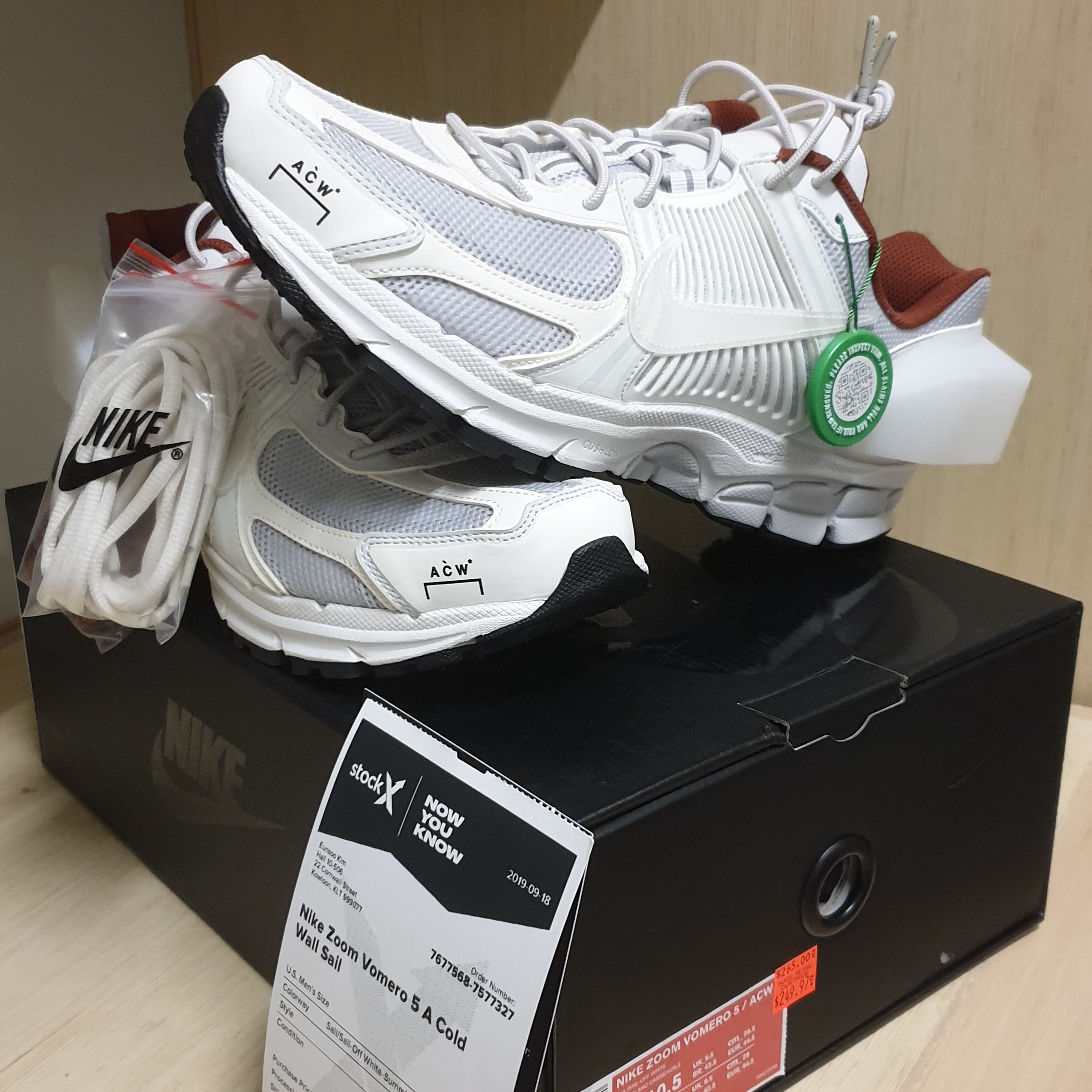 Nike x A-Cold-Wall Zoom Vomero 5 Sail 착용 스타일 - 3
