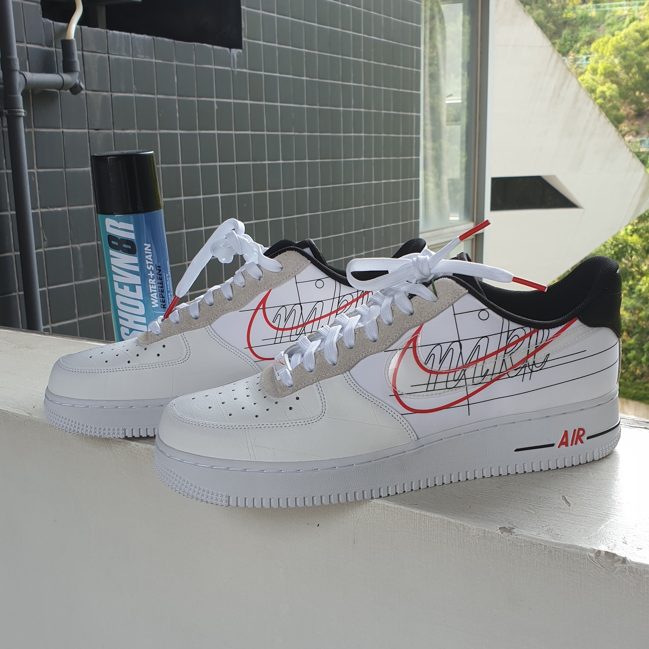 Nike Air Force 1 Low Script Swoosh Pack 착용 스타일 - 4