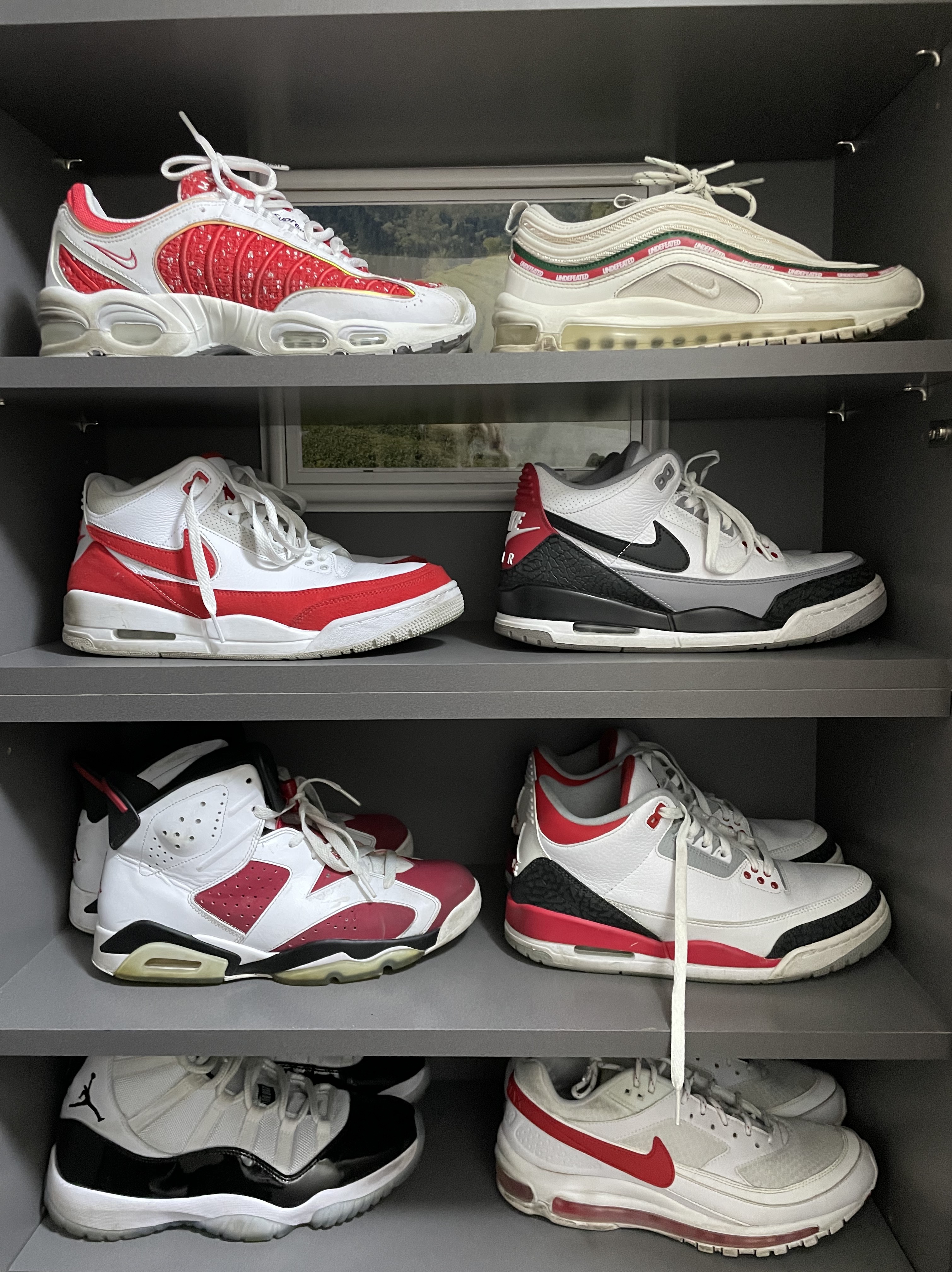 Nike x Supreme Air Max Tailwind 4 White, Nike x Undefeated Air Max 97 Sail 착용 스타일