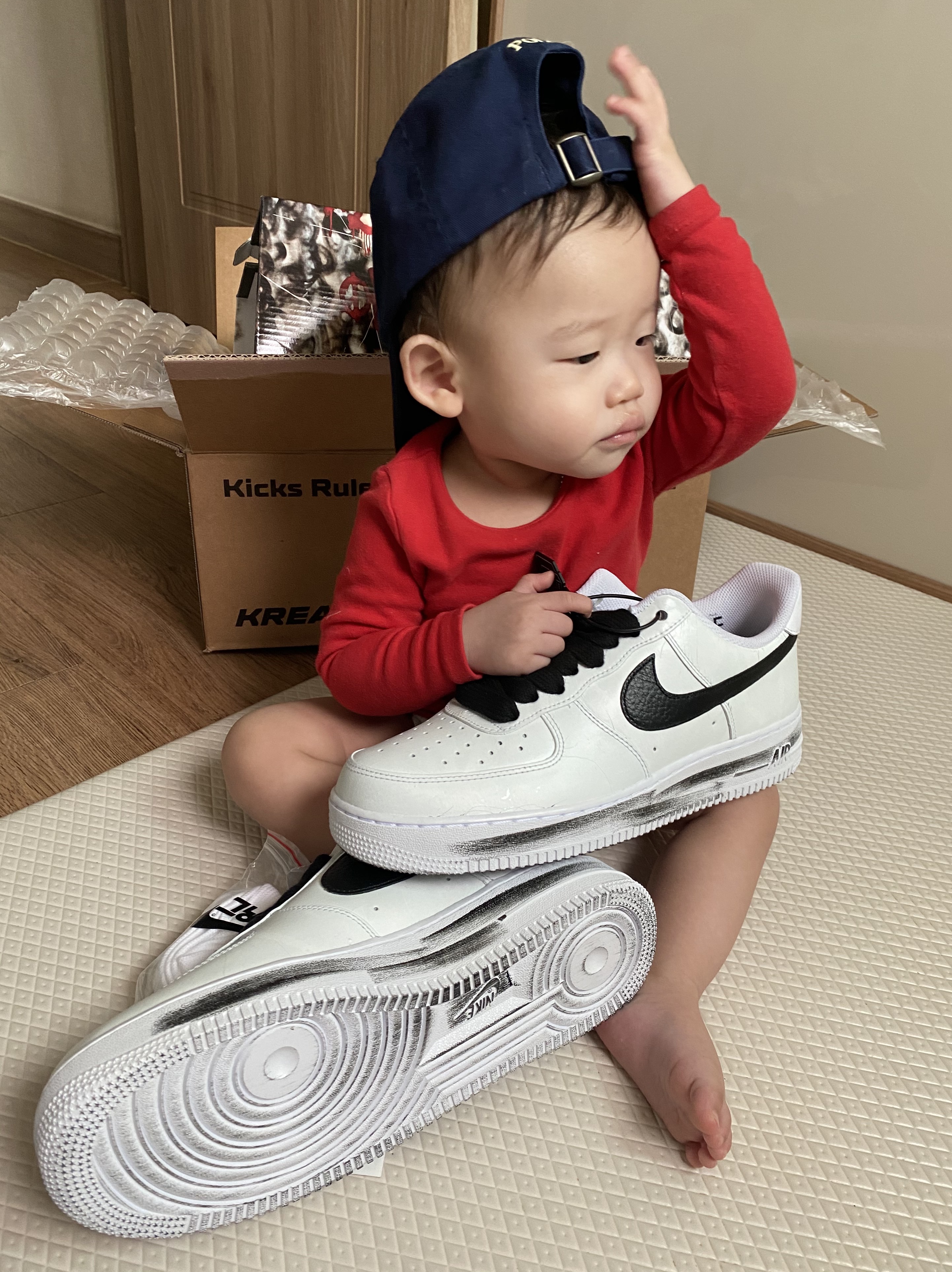 Nike x Peaceminusone Air Force 1 Low Para-Noise 2.0 착용 스타일 - 1