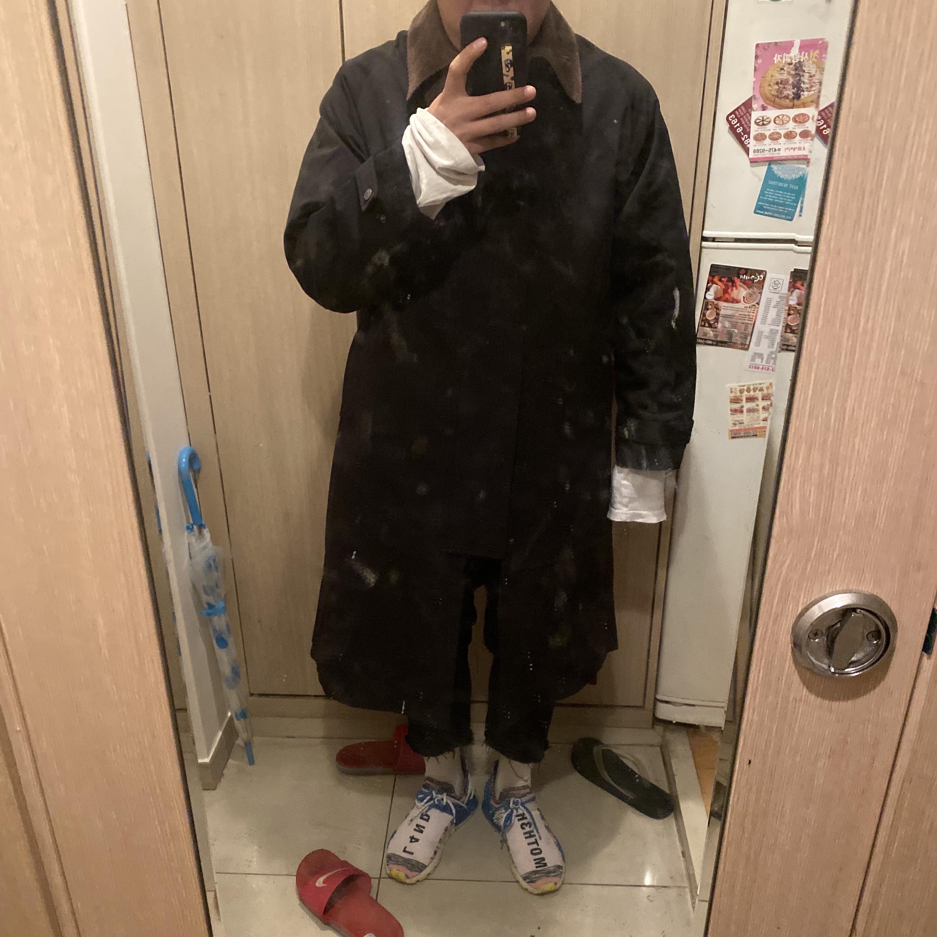 Adidas x Pharrell Williams Hu NMD Solar Pack Mother 착용 스타일
