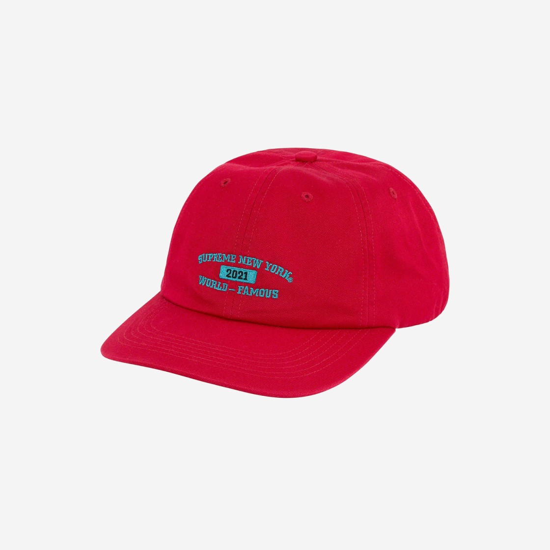 Supreme World Famous 6-Panel Red - 21SS 상세 이미지 1