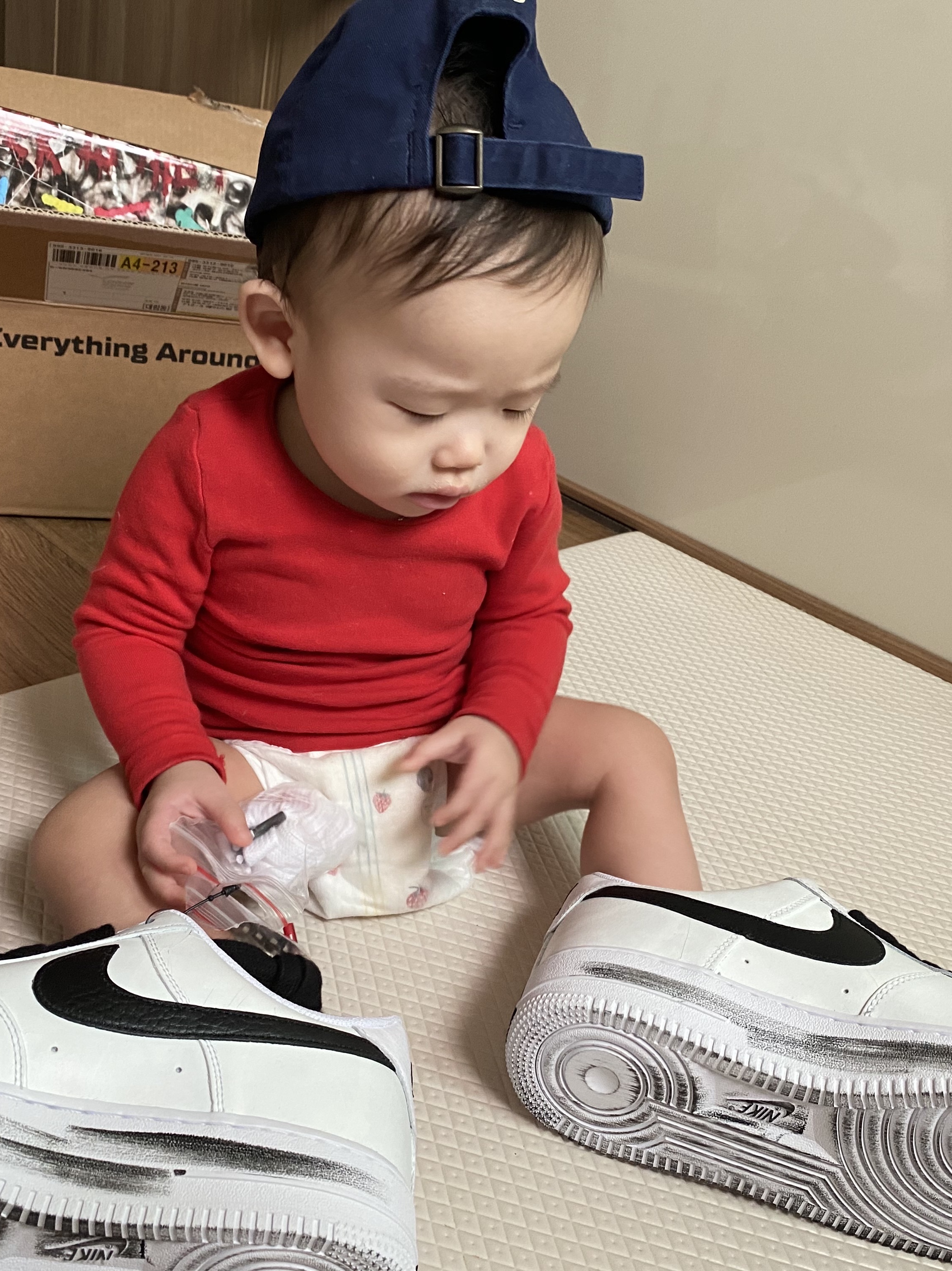 Nike x Peaceminusone Air Force 1 Low Para-Noise 2.0 착용 스타일 - 2