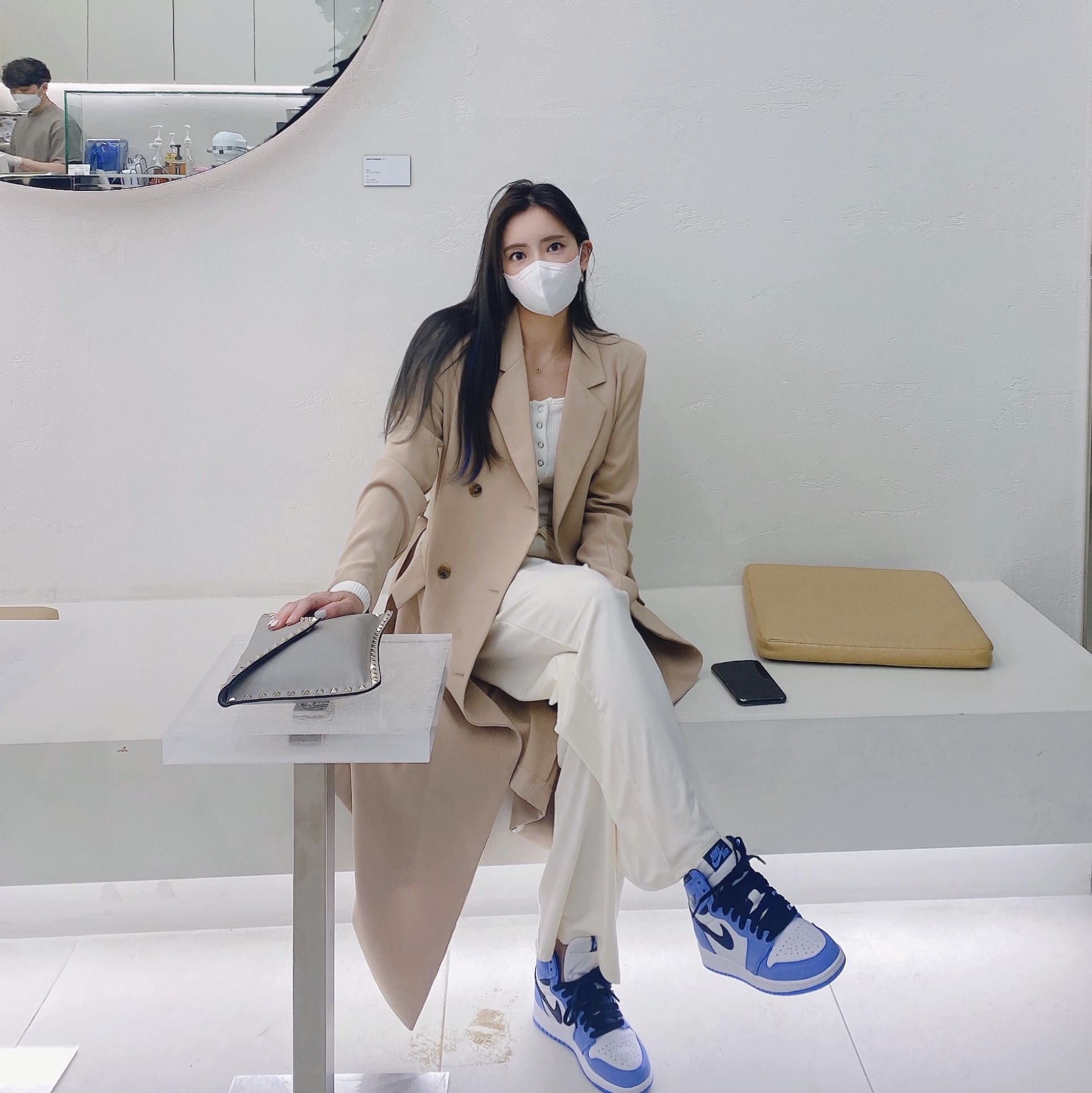 (GS) Jordan 1 Retro High OG University Blue 착용 스타일