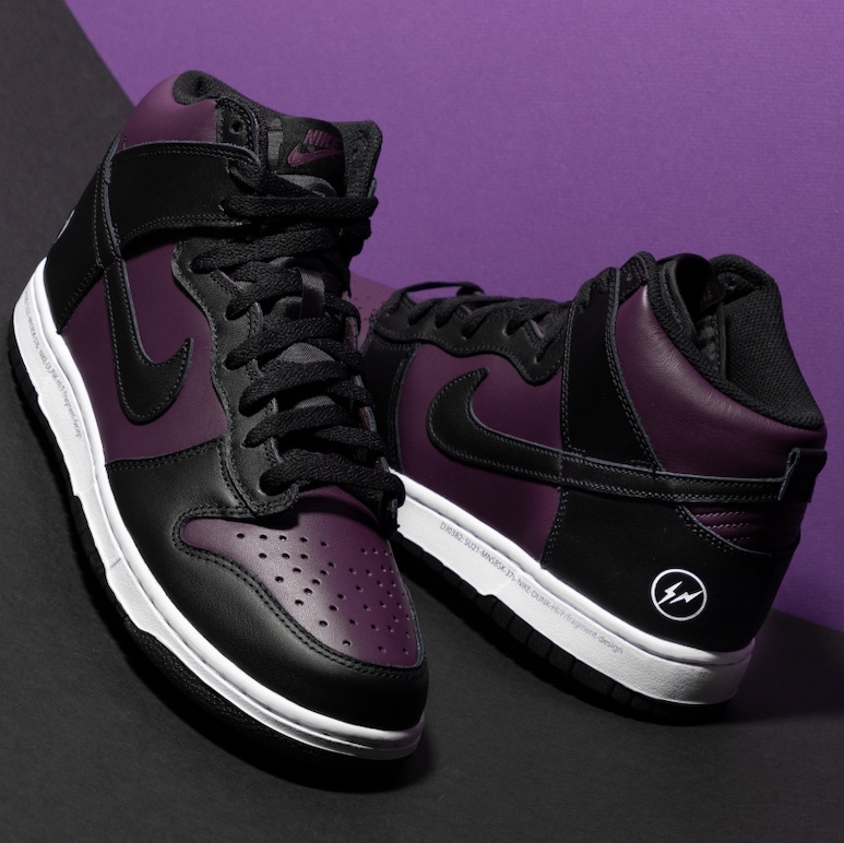 Nike x Fragment Dunk High Black 착용 스타일 - 4
