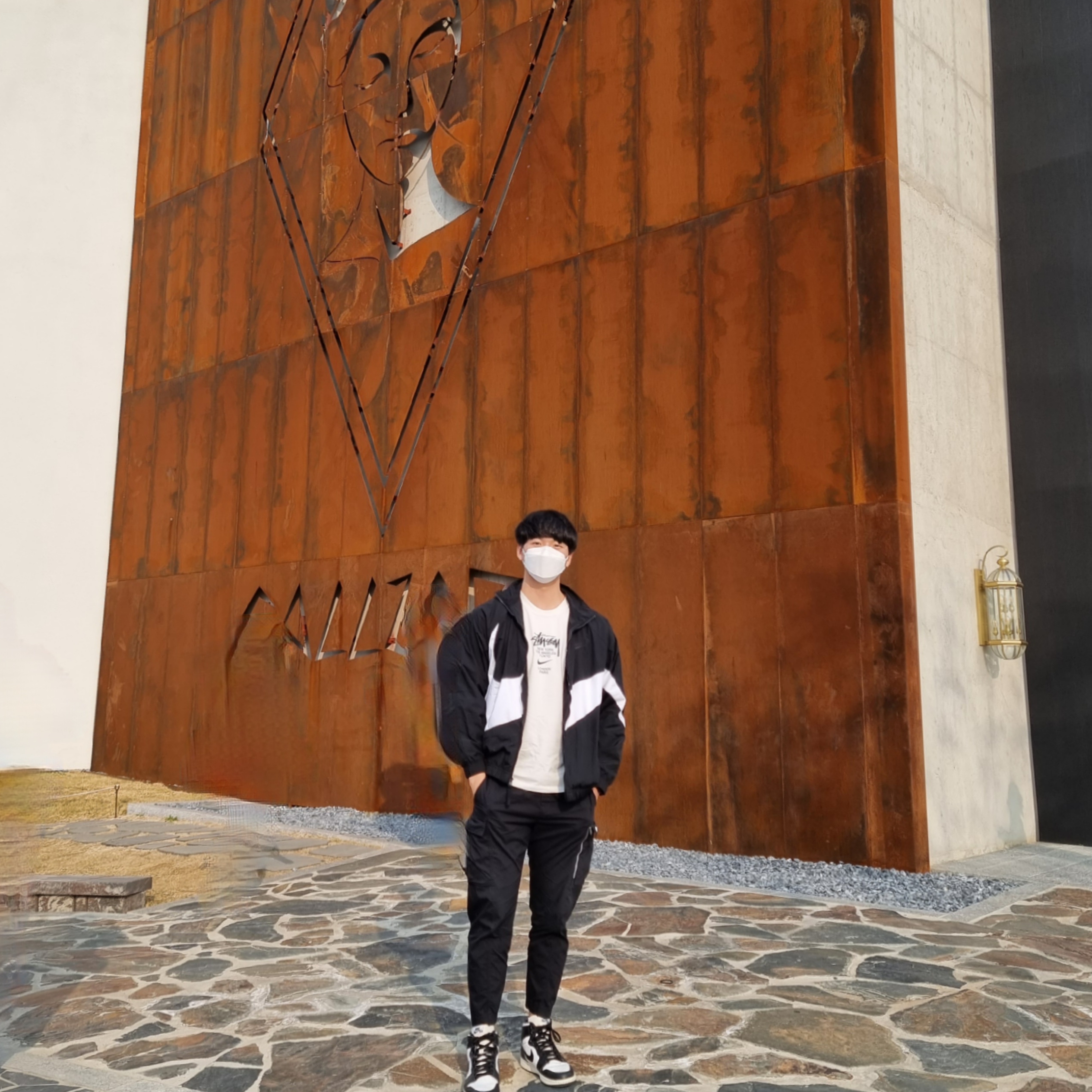 Jordan 1 Retro High OG Black White 2014, Nike x Stussy WT T-Shirt White - Asia 착용 스타일