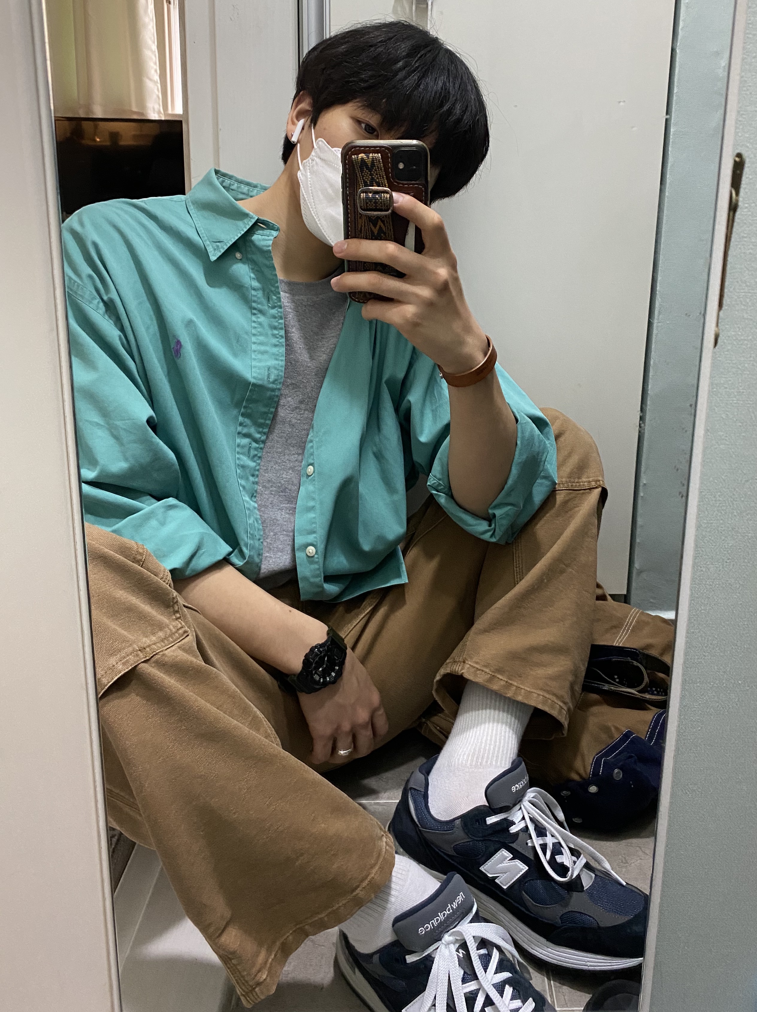 New Balance 992 Made in USA Navy 착용 스타일