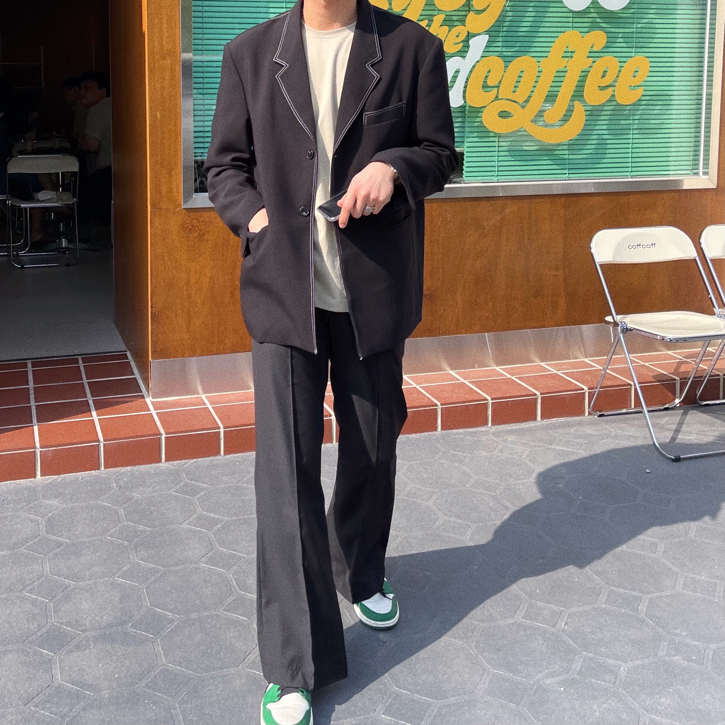 Jordan 1 Mid Pine Green 착용 스타일 - 5