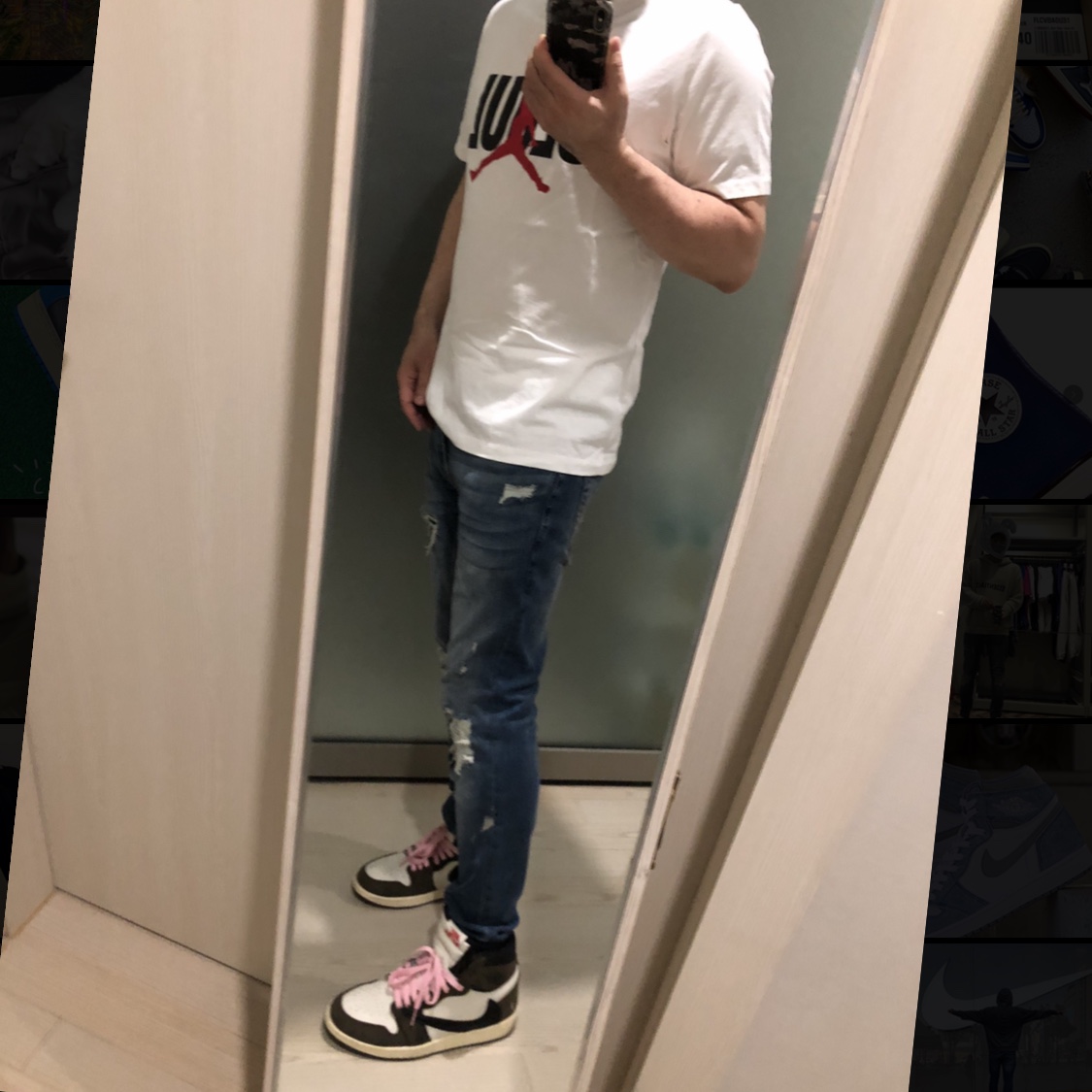 Jordan 1 x Travis Scott Retro High OG SP Mocha 착용 스타일