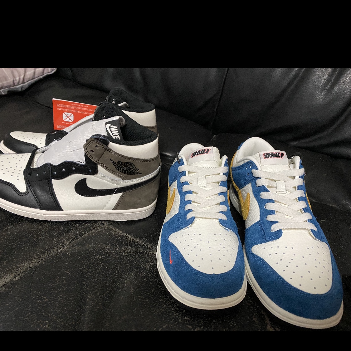 Jordan 1 Retro High OG Black Mocha, Nike x Kasina Dunk Low 80's Bus 착용 스타일 - 4