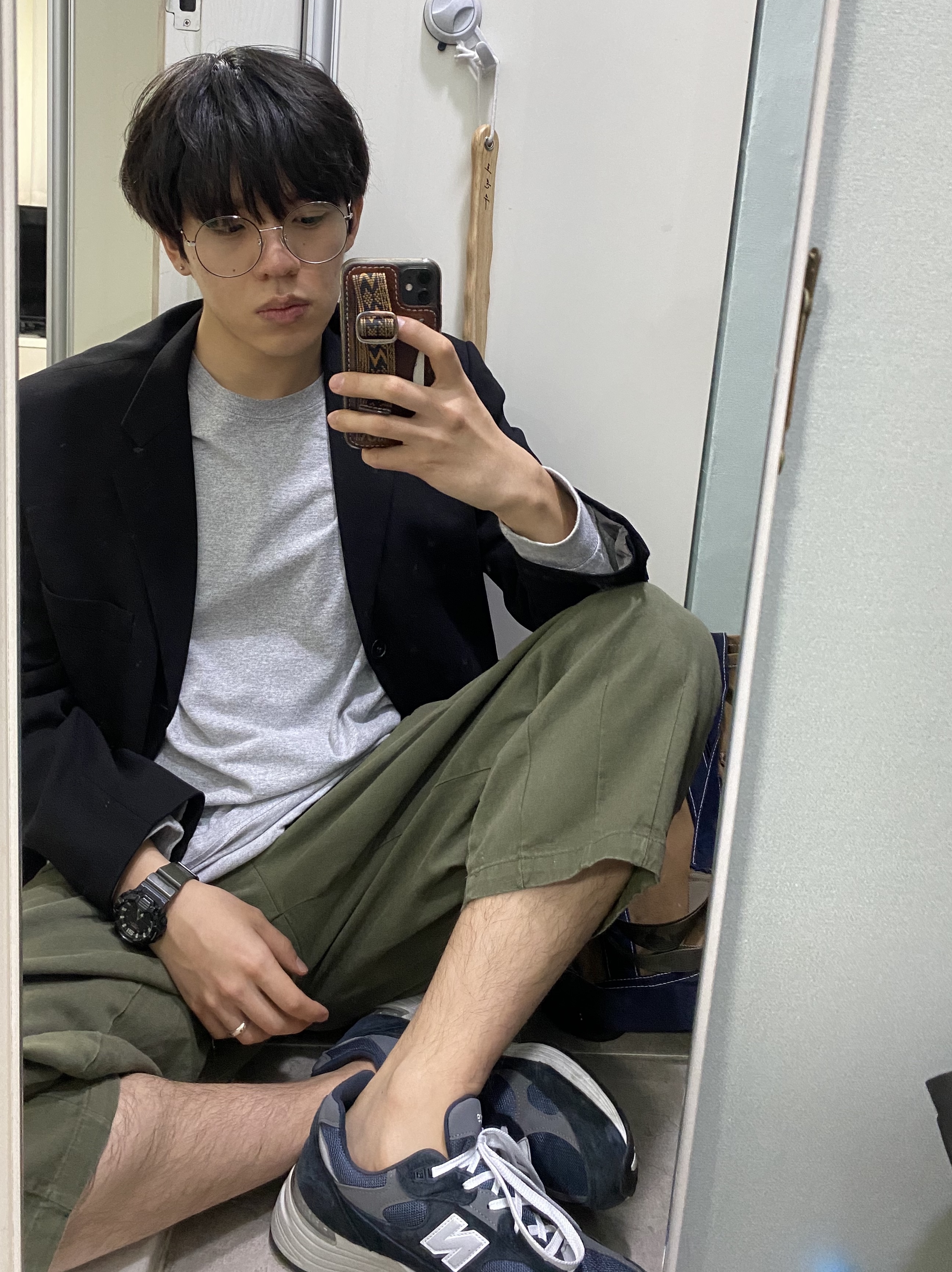 New Balance 992 Made in USA Navy 착용 스타일