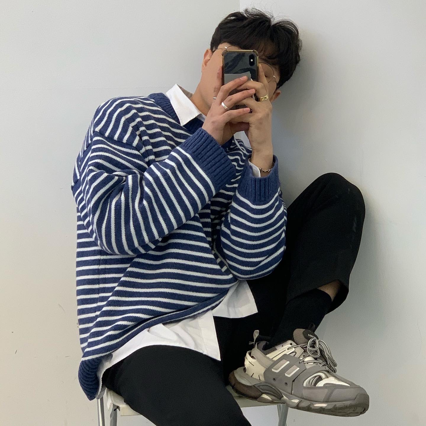 Balenciaga Track Sneakers Grey White 2019 착용 스타일