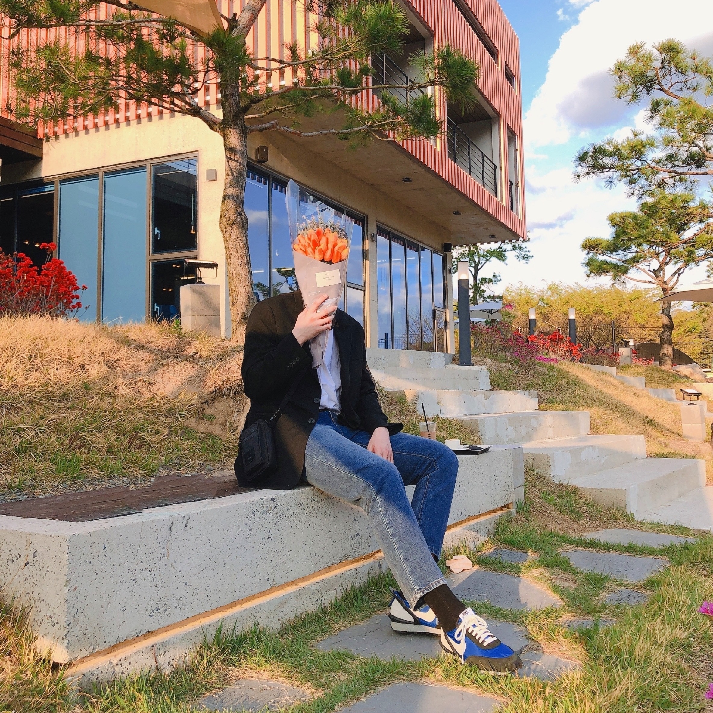Nike x Undercover Daybreak Blue Jay 착용 스타일