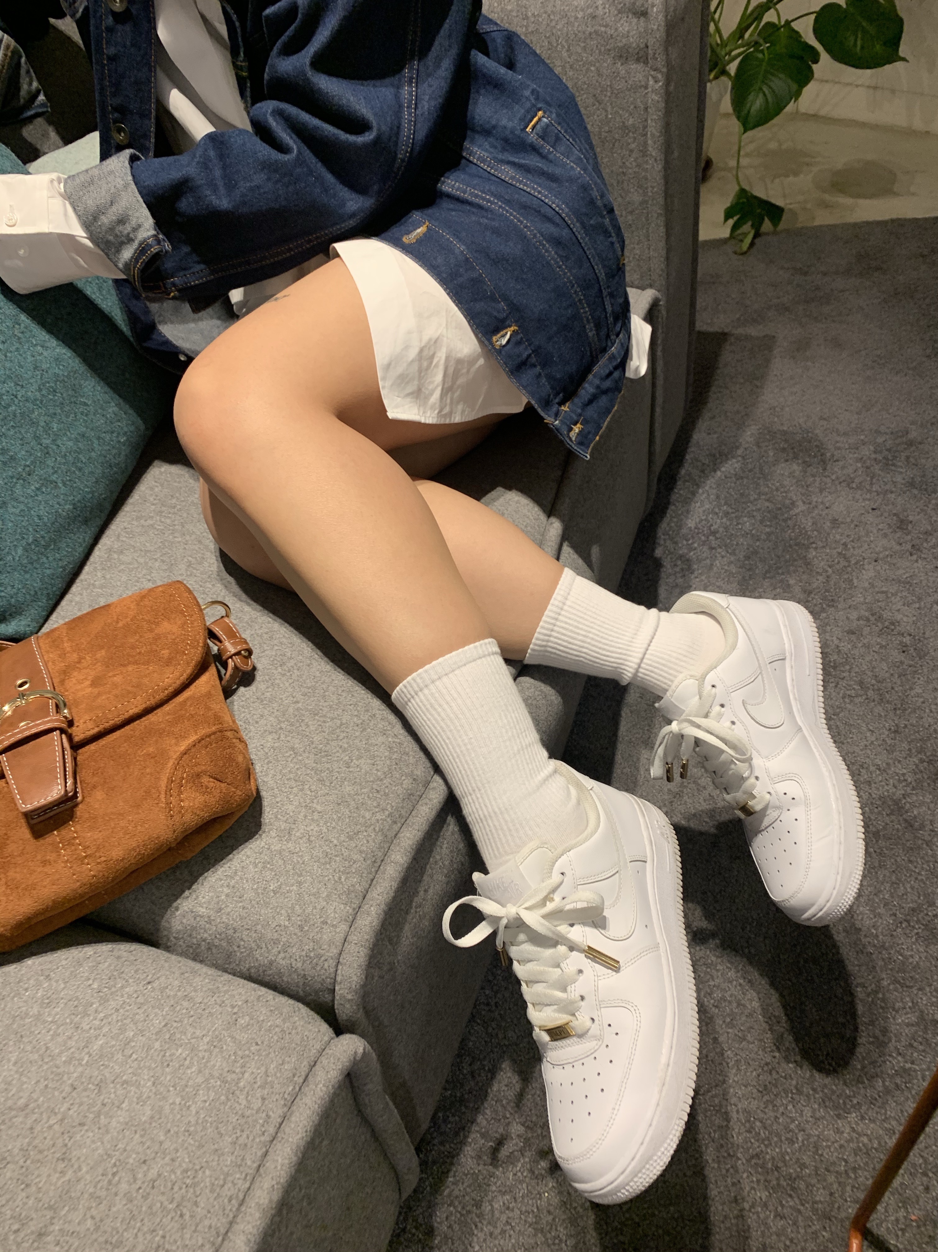 Nike Air Force 1 '07 Low White, (W) Nike Air Force 1 '07 Low White 착용 스타일 - 2