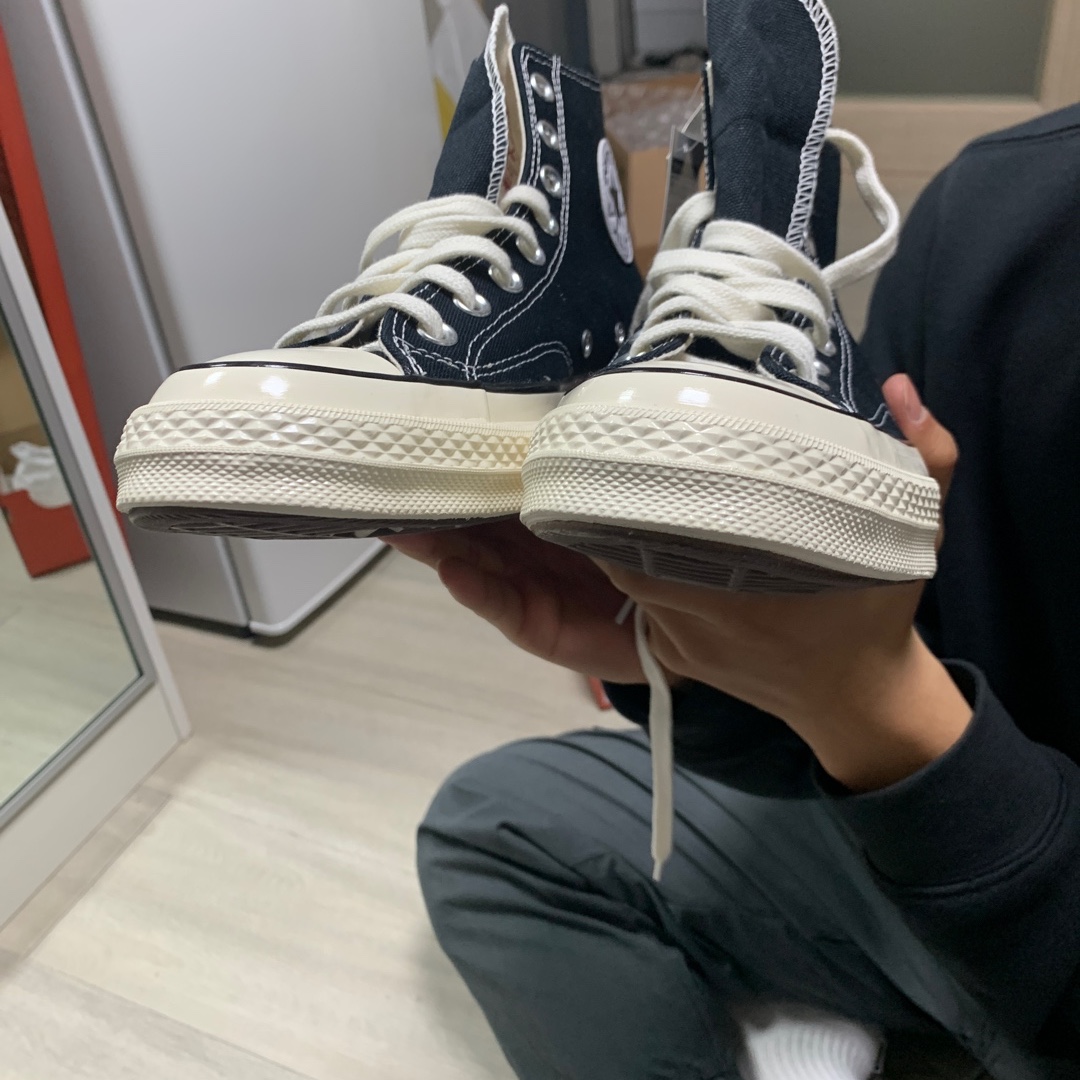 Converse Chuck 70 Hi Black 착용 스타일 - 2