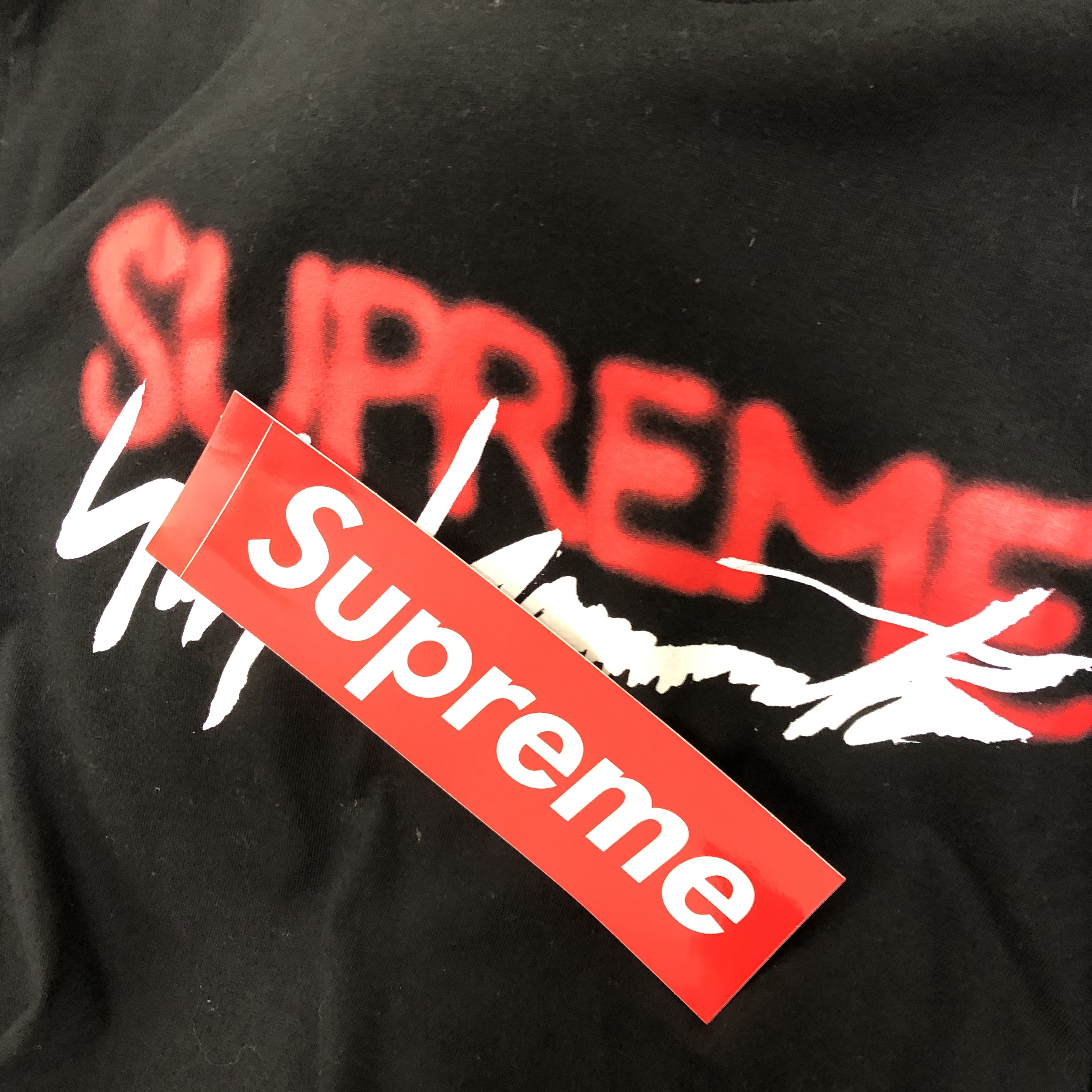 Supreme x Yohji Yamamoto Logo T-Shirt Black - 20FW 착용 스타일
