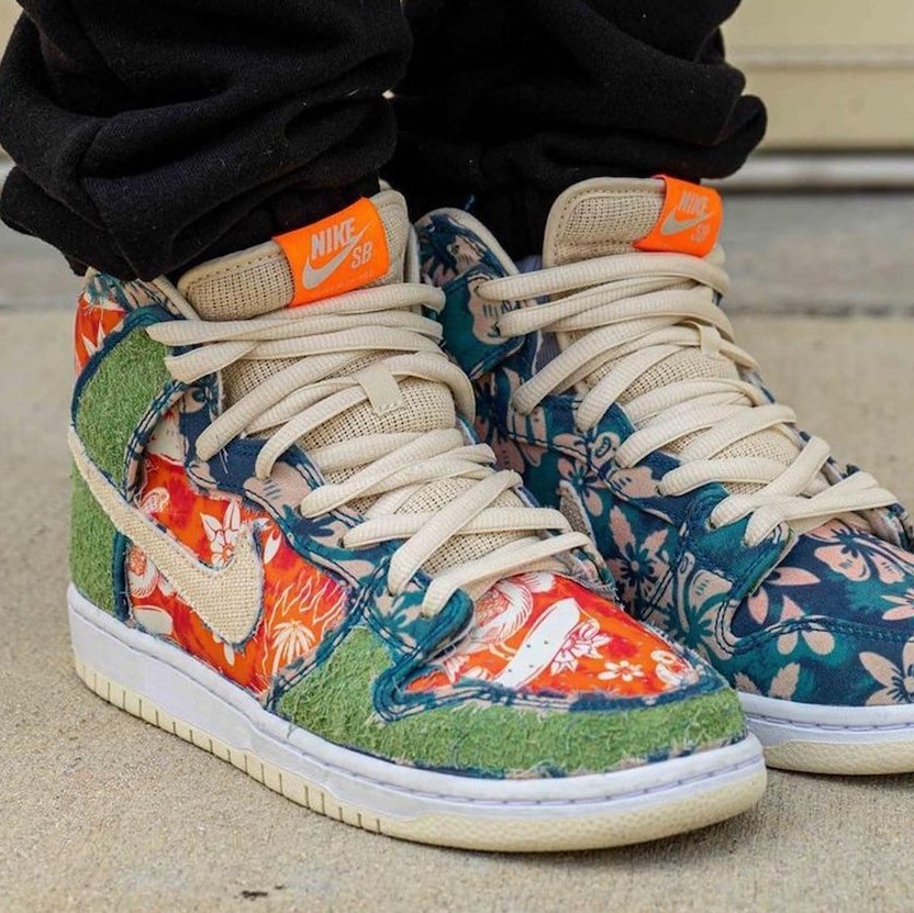 Nike SB Dunk High Pro Hawaii, Nike Dunk Low KicksHawaii Aloha 착용 스타일 - 5