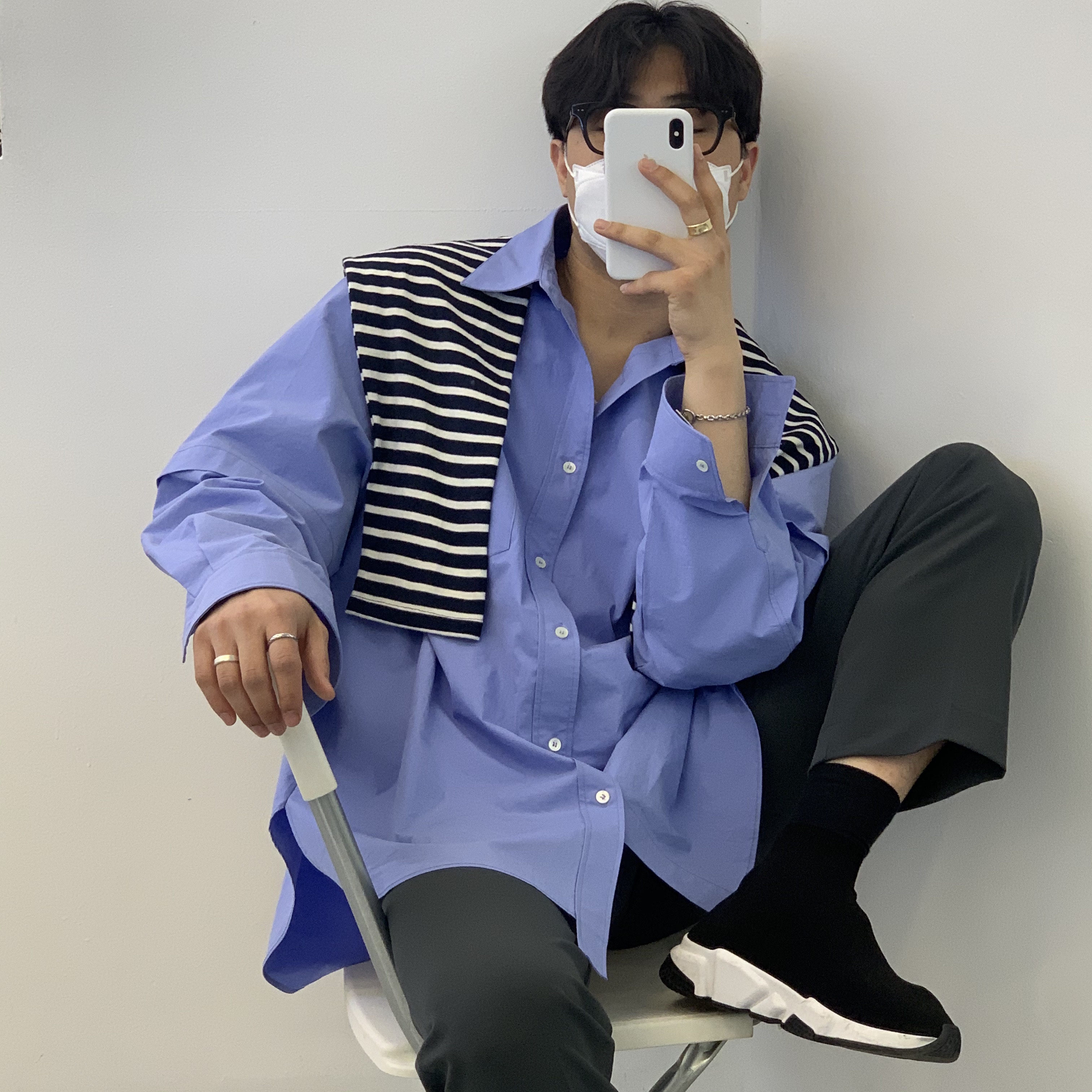 Balenciaga Speed Trainer Black White 2020 착용 스타일