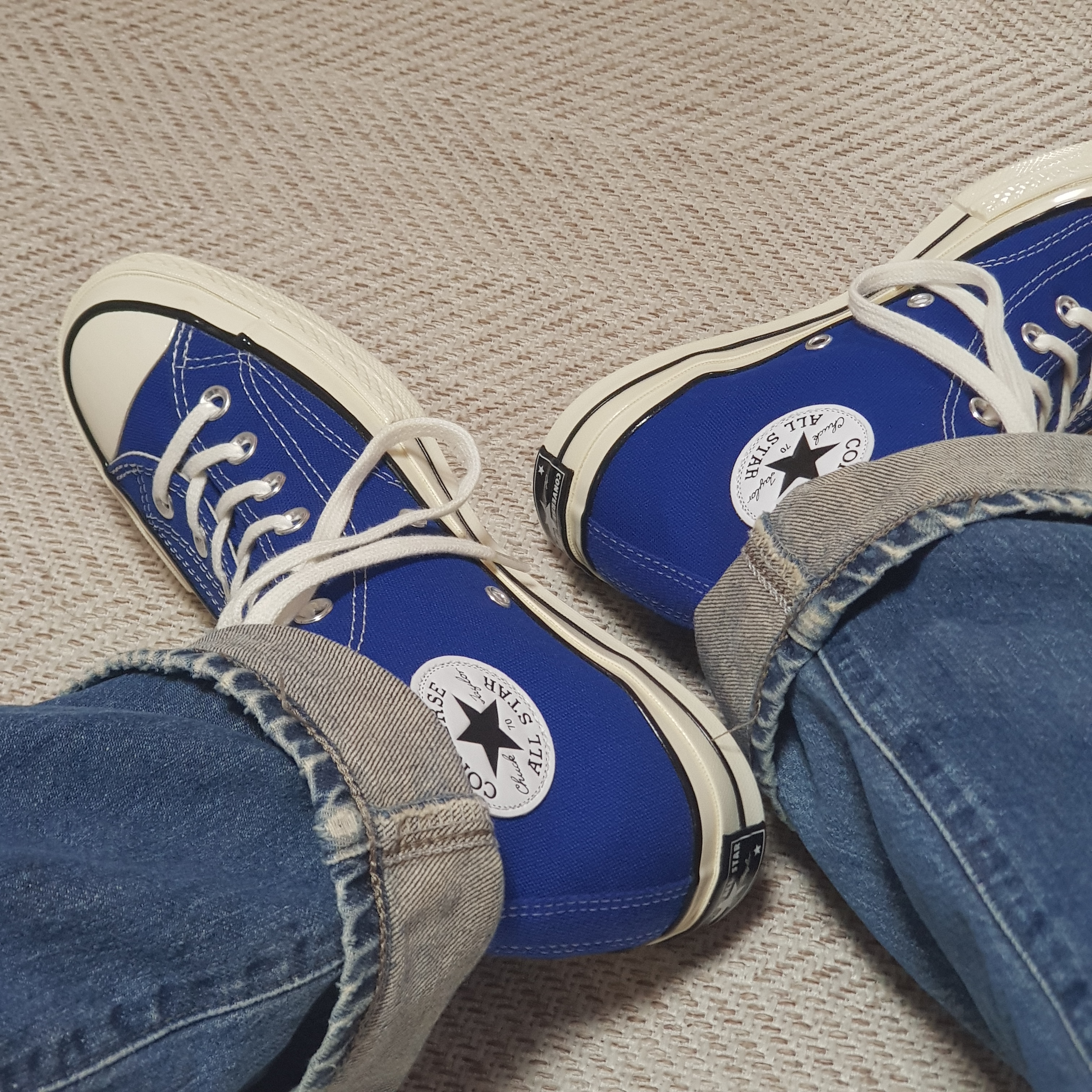 Converse Chuck 70 High Rush Blue 착용 스타일