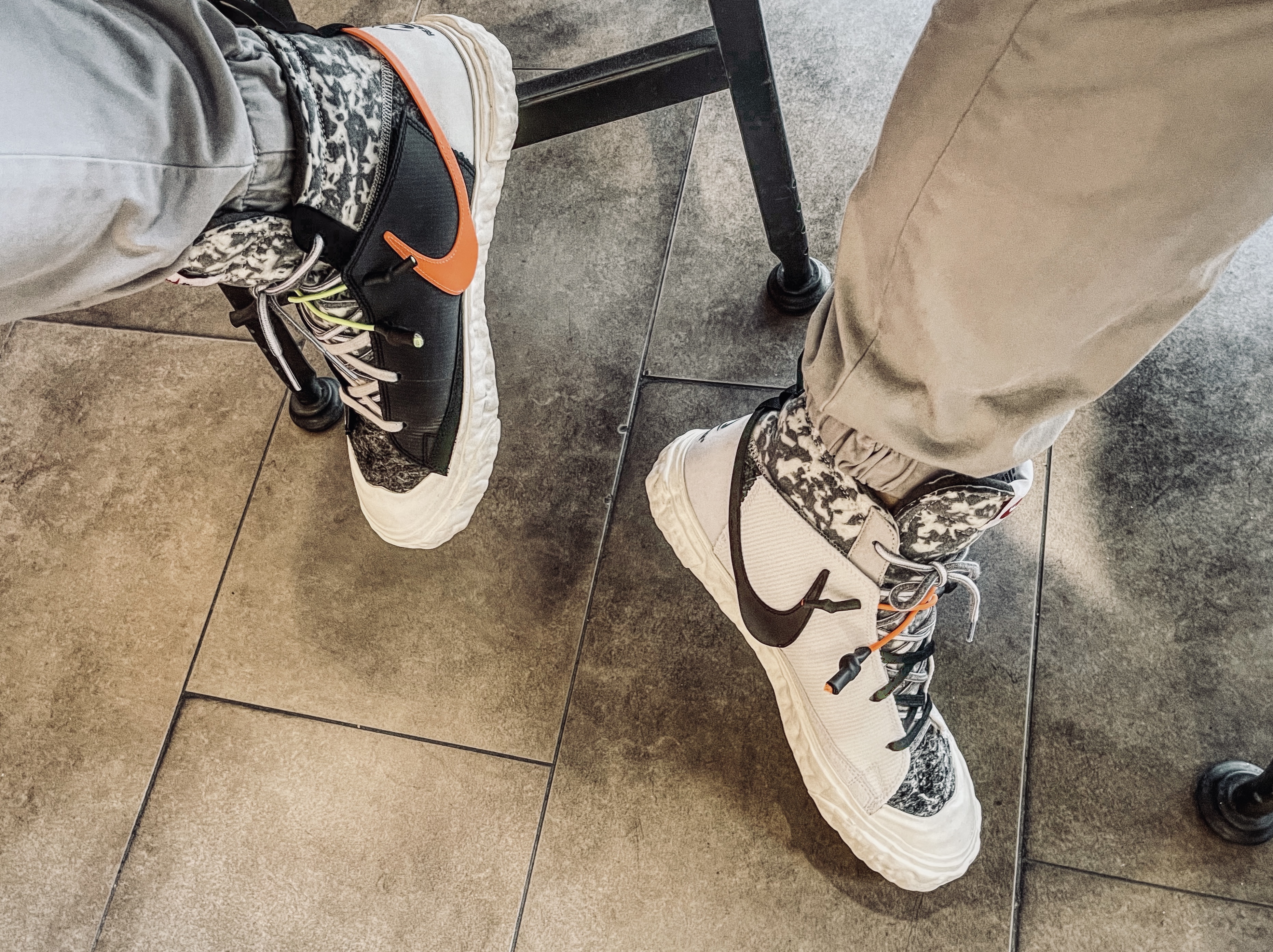 Nike x Readymade Blazer Mid Black, Nike x Readymade Blazer Mid White 착용 스타일 - 1