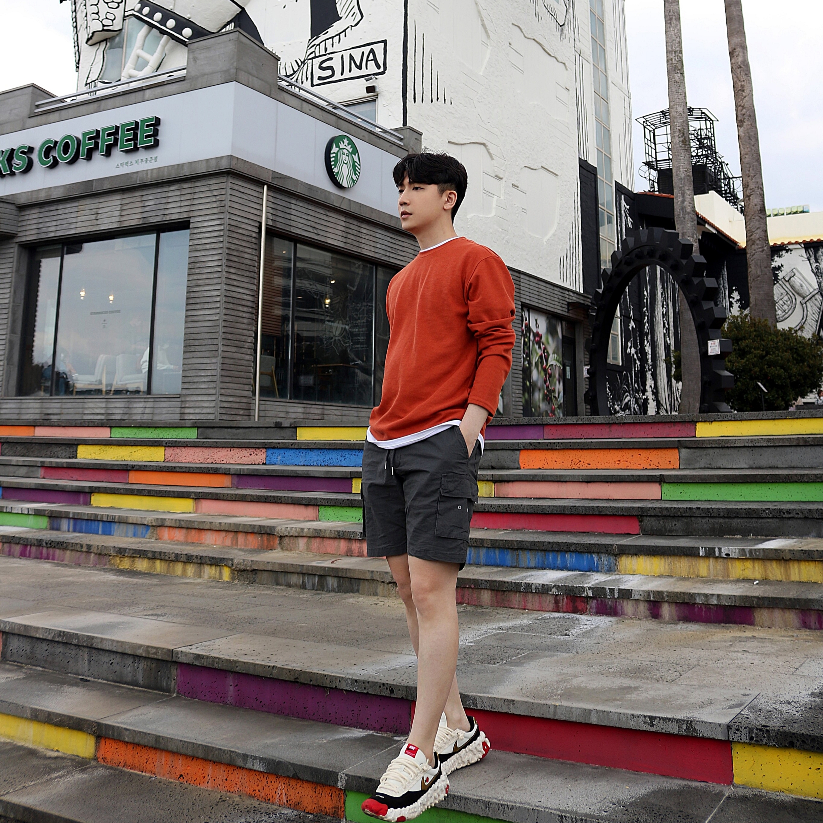 Nike x Undercover Overbreak Sail Gold 착용 스타일