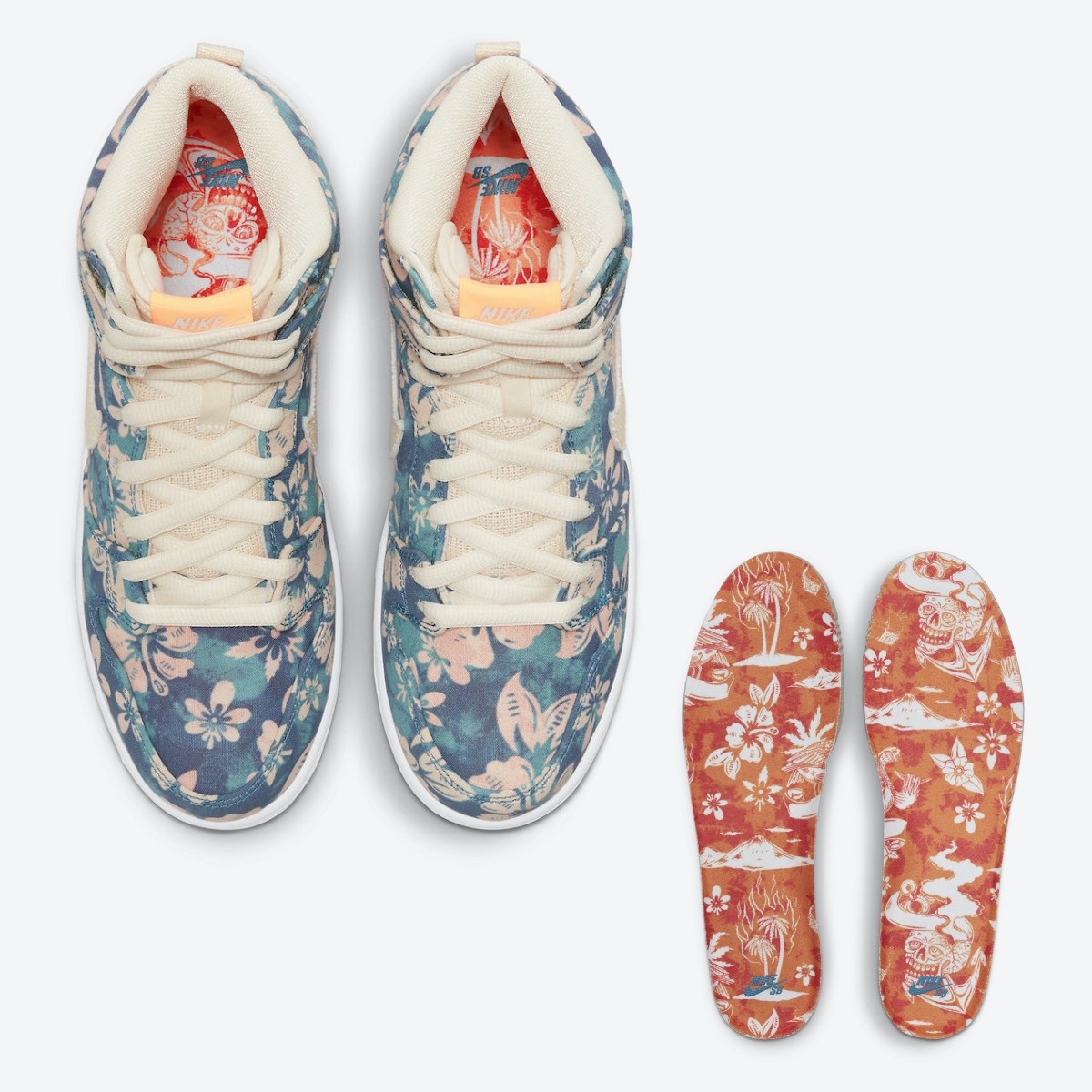Nike SB Dunk High Pro Hawaii, Nike Dunk Low KicksHawaii Aloha 착용 스타일 - 4