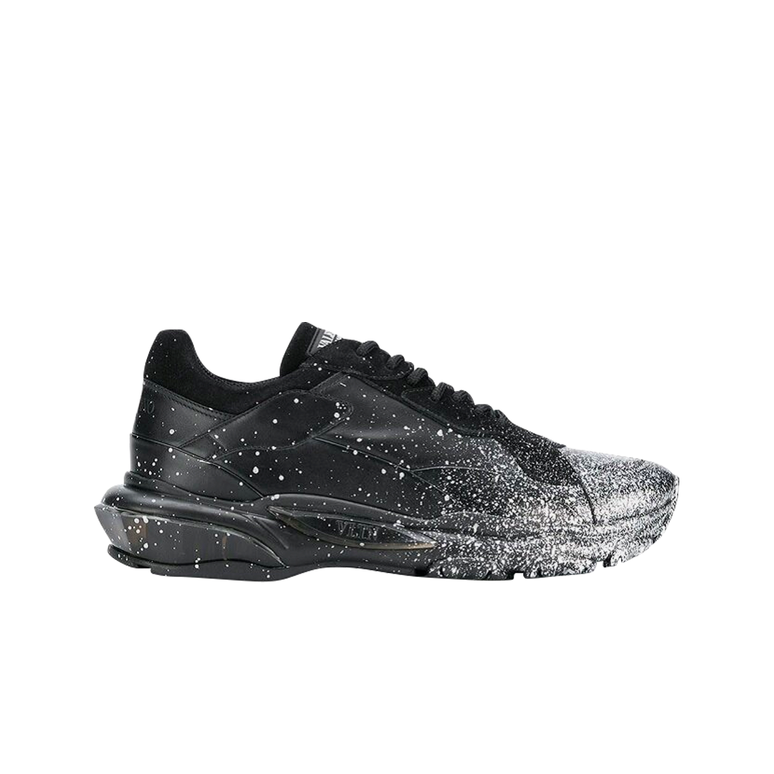 QY0S0B21VAGNUD Valentino Bounce Sprayed Sneakers Black Silver