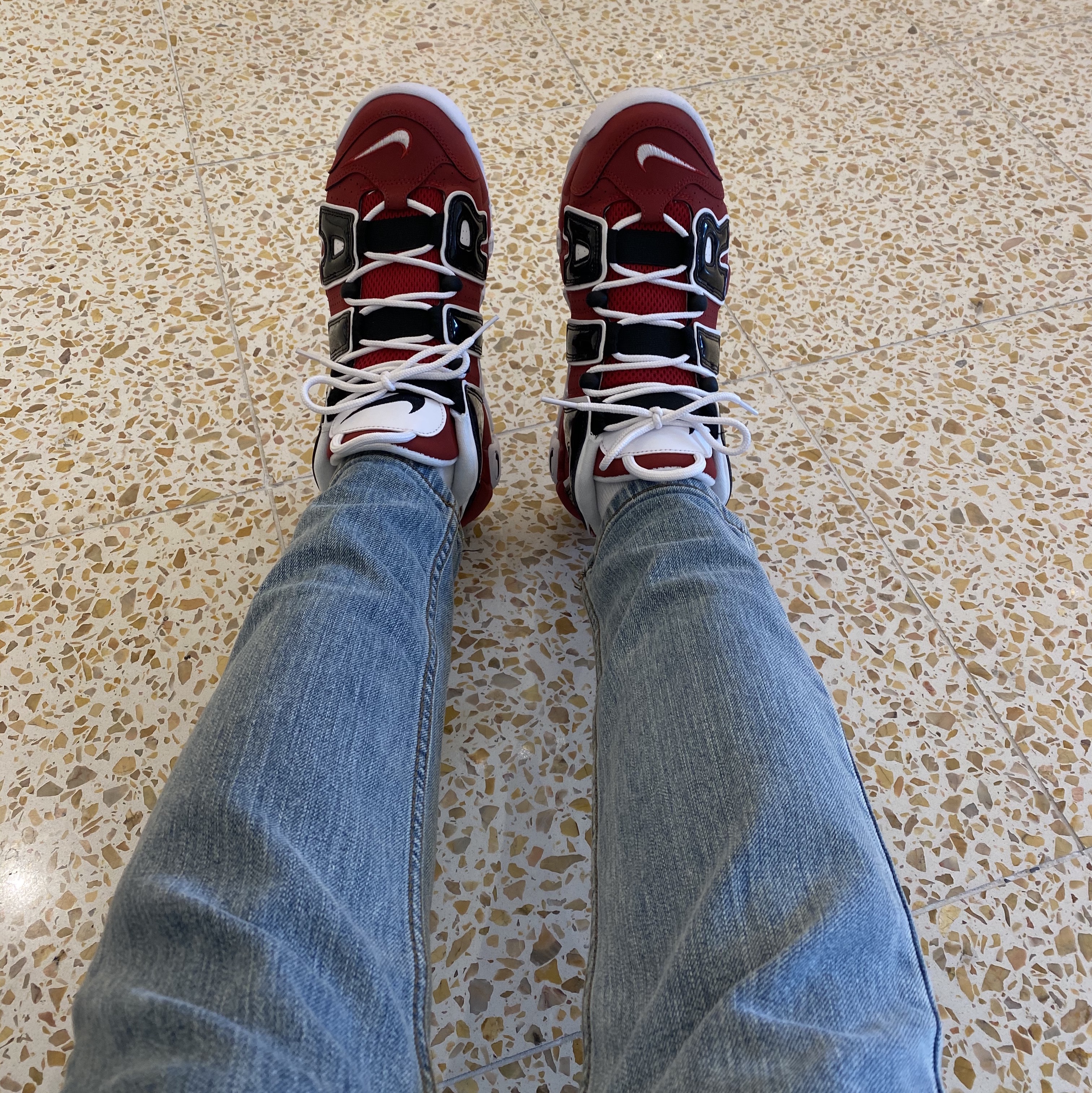 Nike Air More Uptempo 96 Bulls 2021 착용 스타일