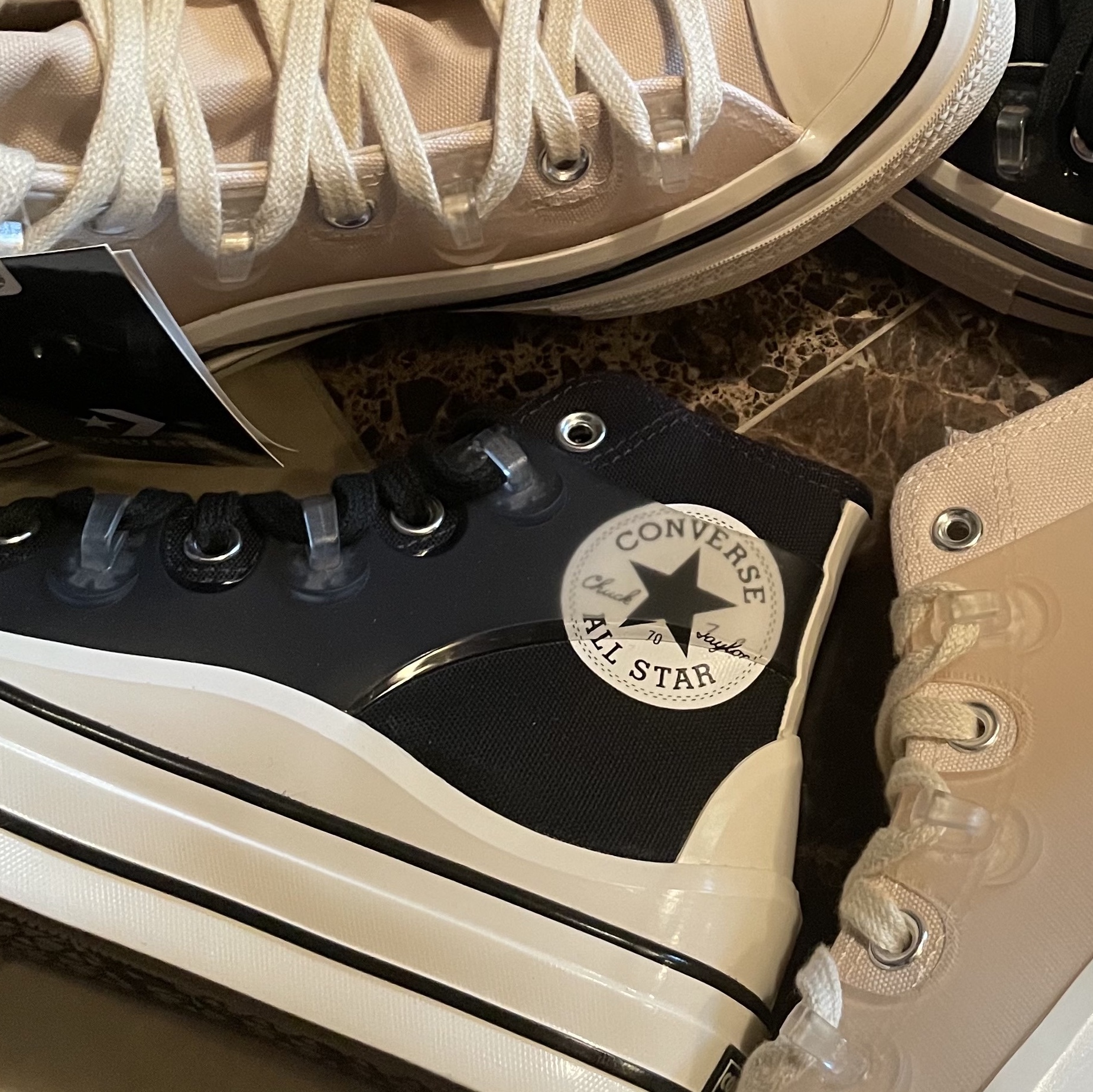 Converse x Kim Jones Chuck 70 Utility Wave High Black, Converse x Kim Jones Chuck 70 Utility Wave High Natural Ivory 착용 스타일 - 2