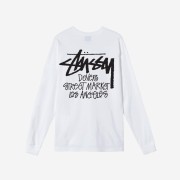 Stussy Stock DSM Los Angeles LS T-Shirt White 2021