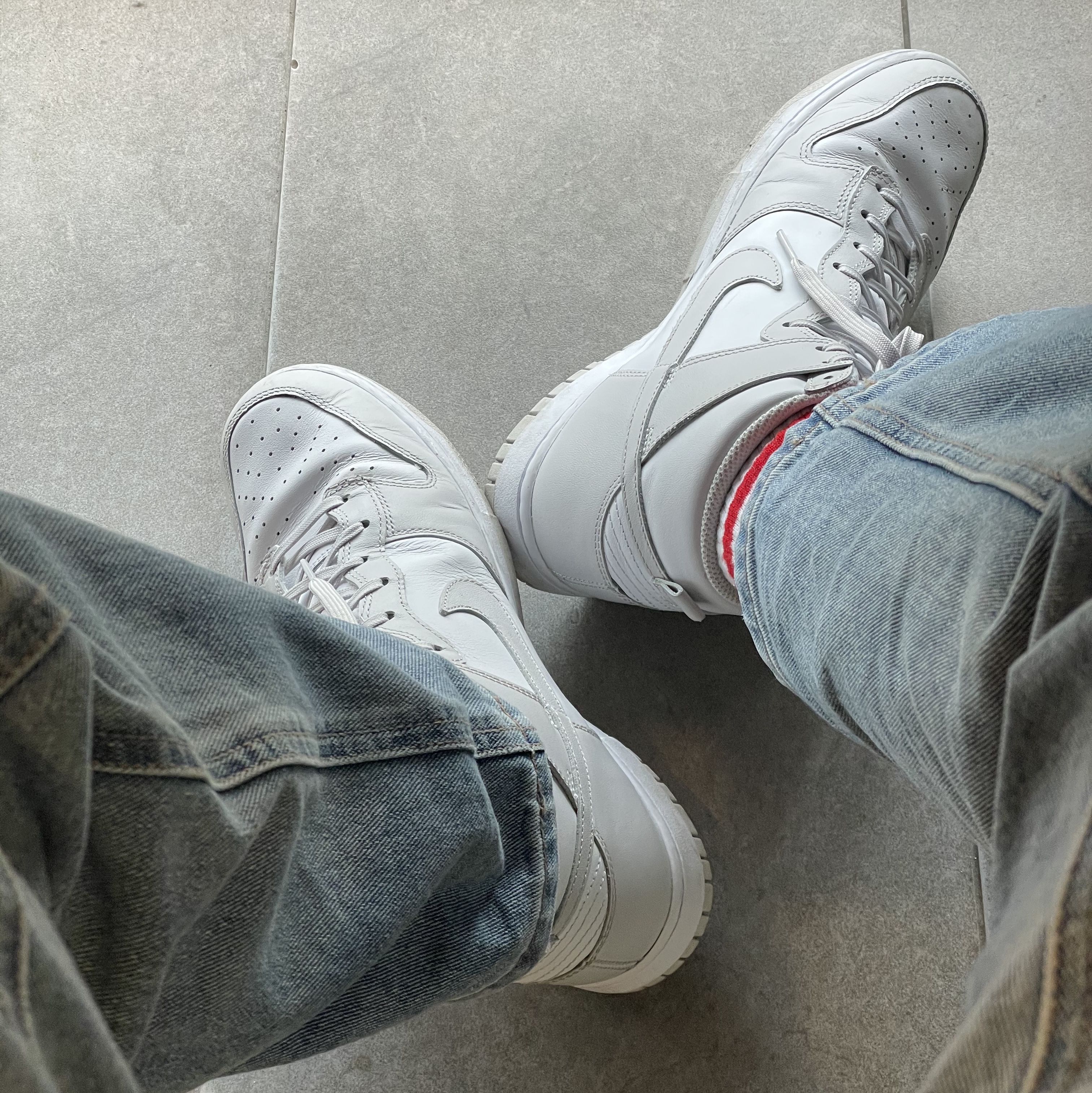 Nike Dunk High Retro Vast Grey 착용 스타일
