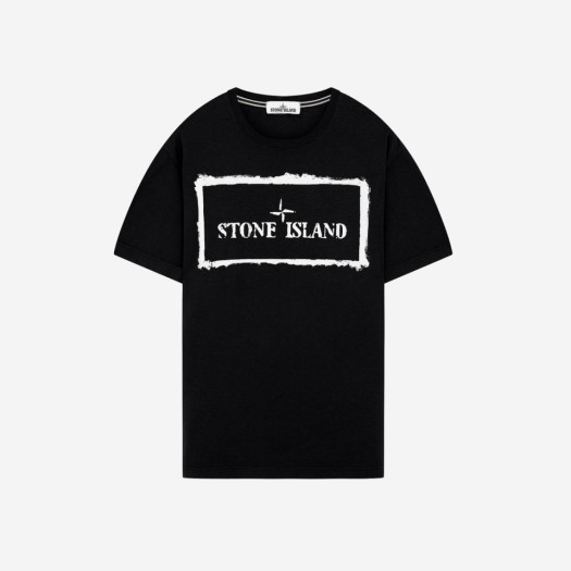 스톤 아일랜드 2NS80 스텐실 원 티셔츠 블랙 - 21SS