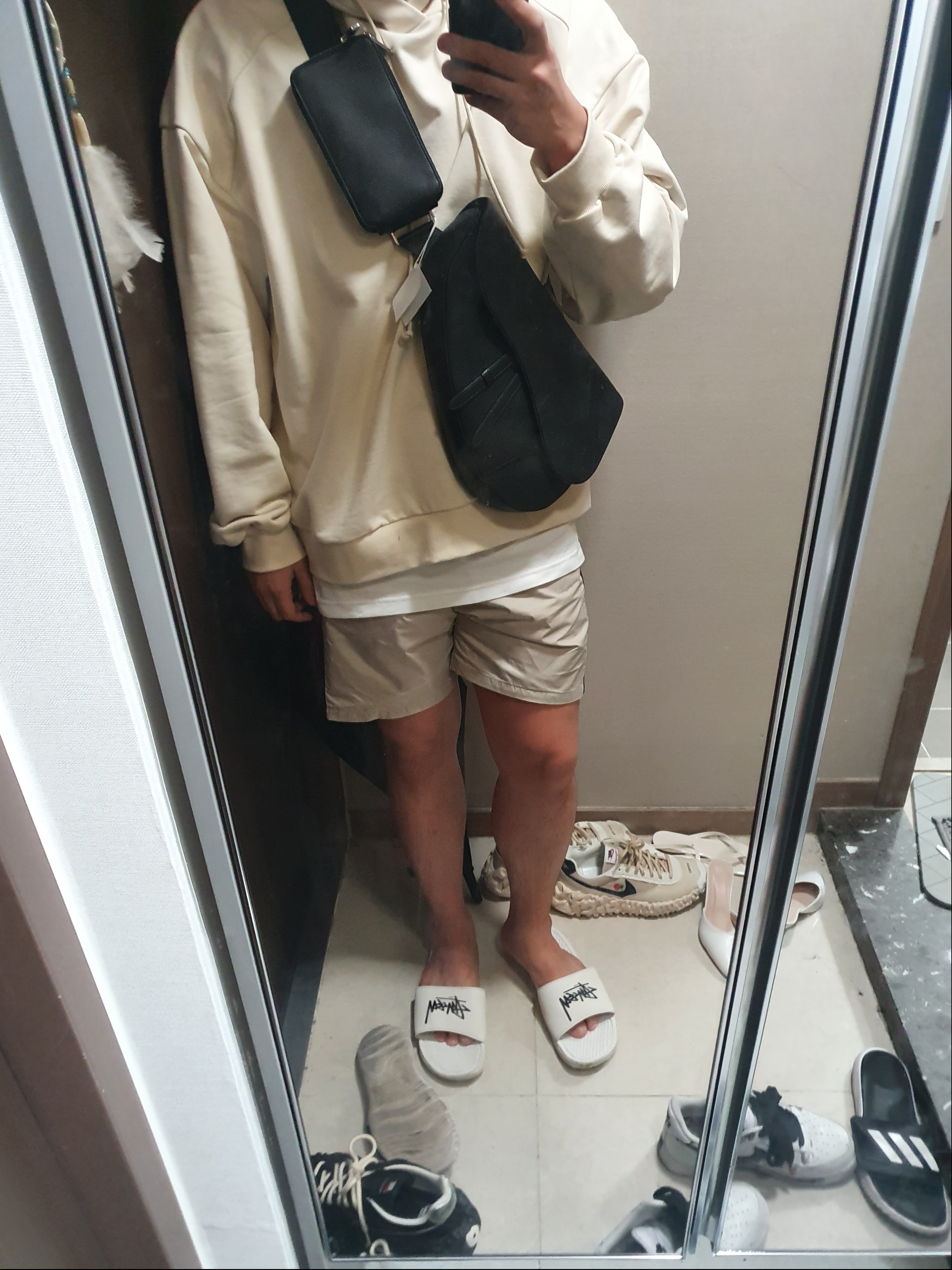 Nike x Undercover Overbreak SP Overcast, Nike x Stussy Benassi Slide Sail 착용 스타일 - 2