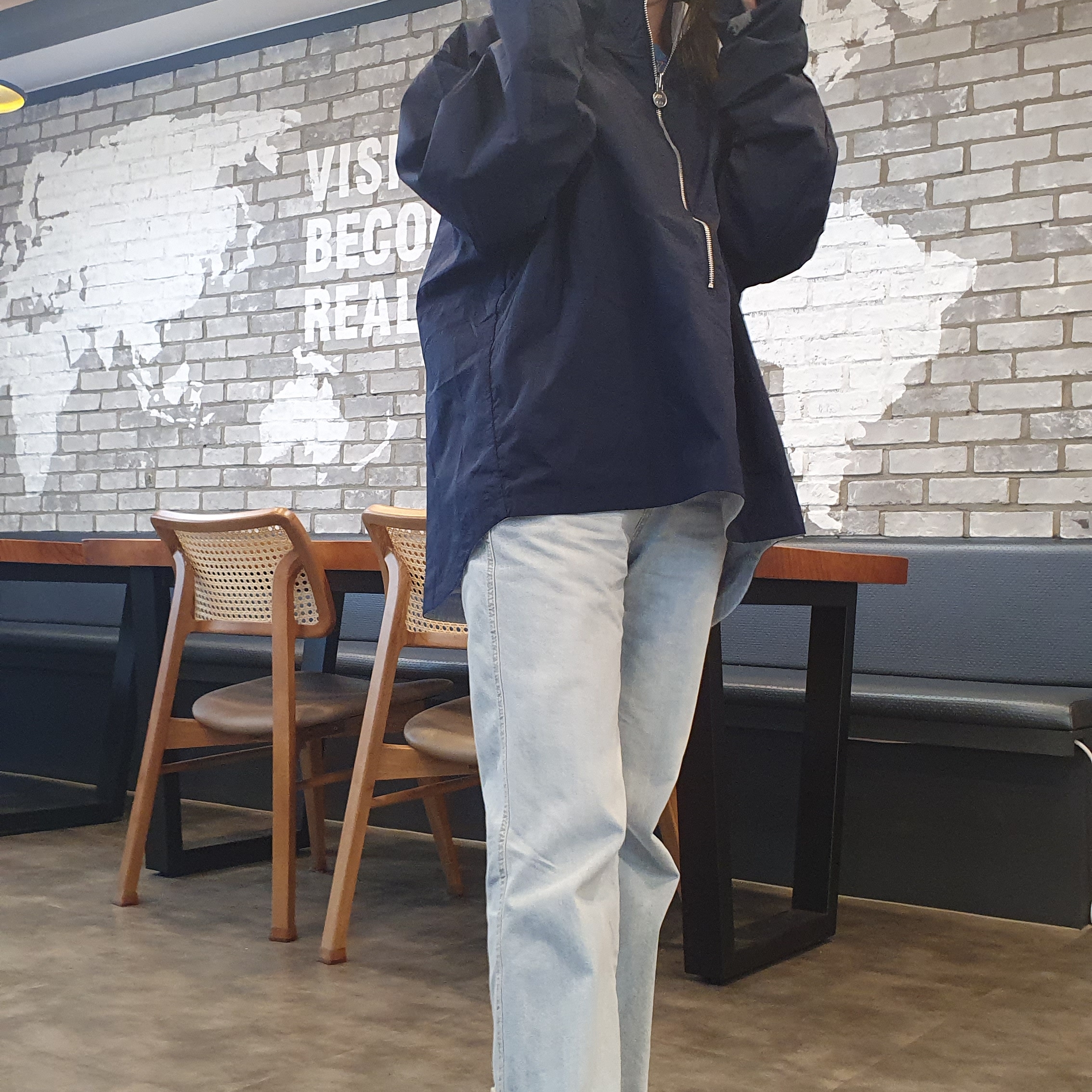 Nike x Kim Jones Reversible Wind Breaker Navy - US/EU 착용 스타일 - 2