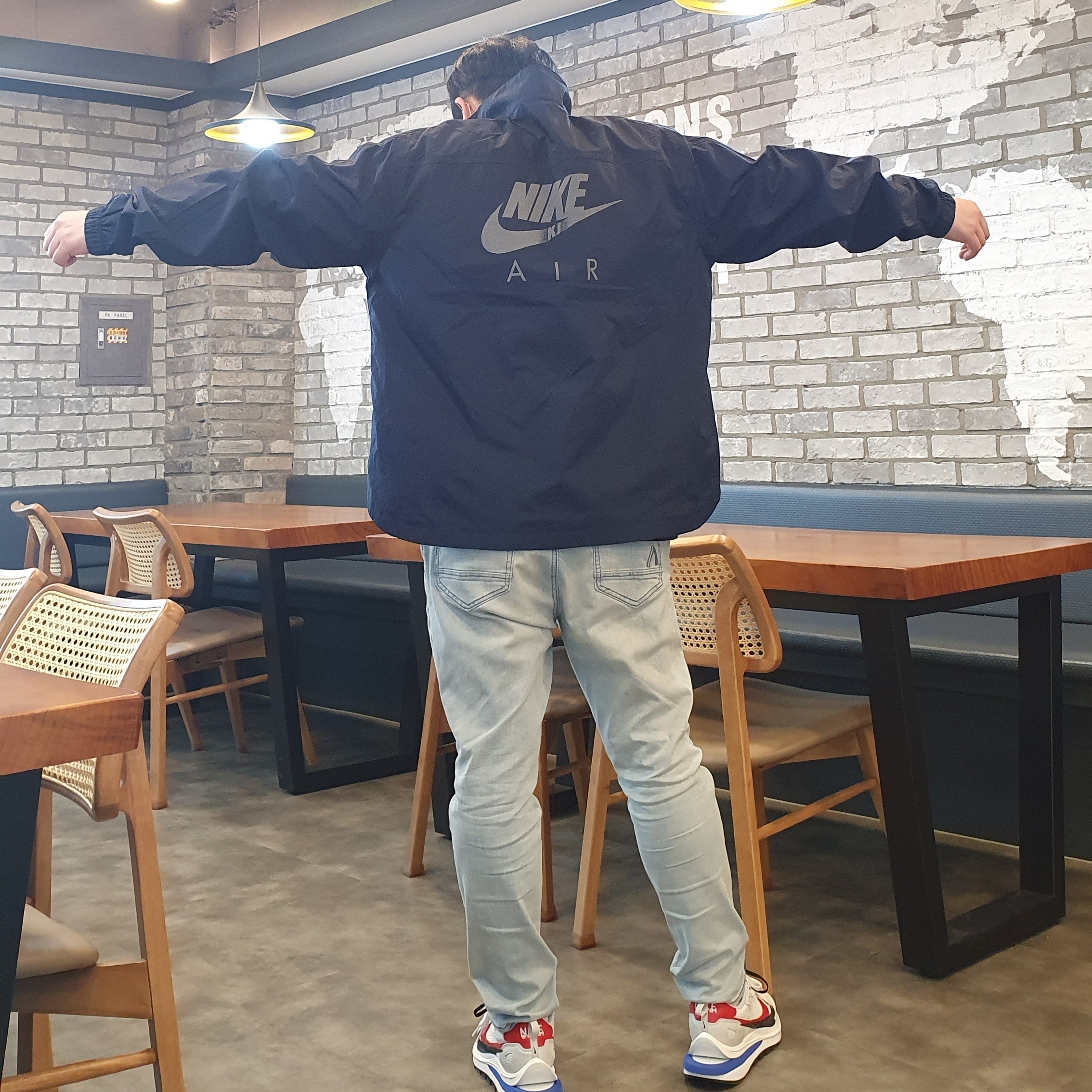 Nike x Kim Jones Reversible Wind Breaker Navy - US/EU 착용 스타일 - 1