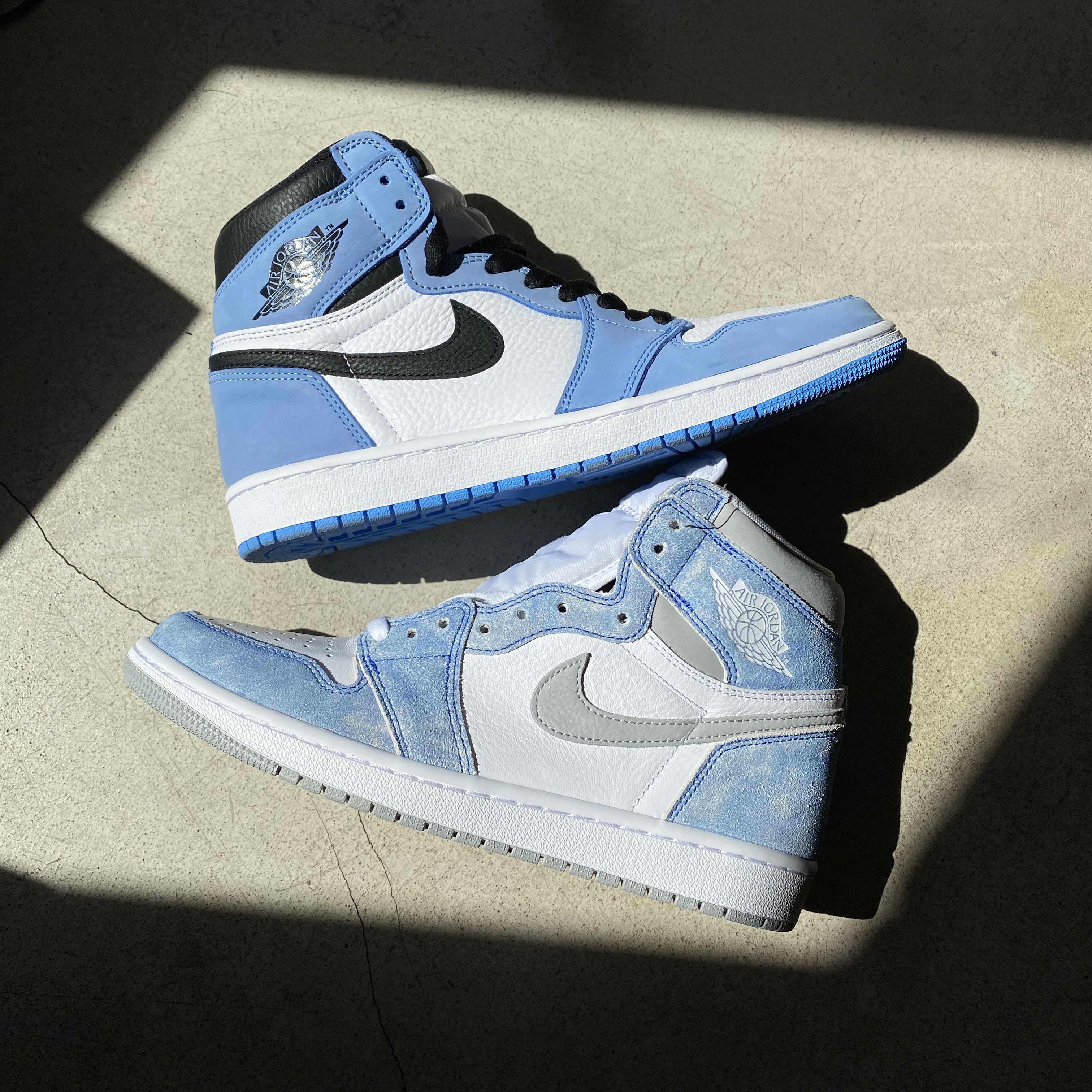 Jordan 1 Retro High OG Hyper Royal, Jordan 1 Retro High OG University Blue 착용 스타일