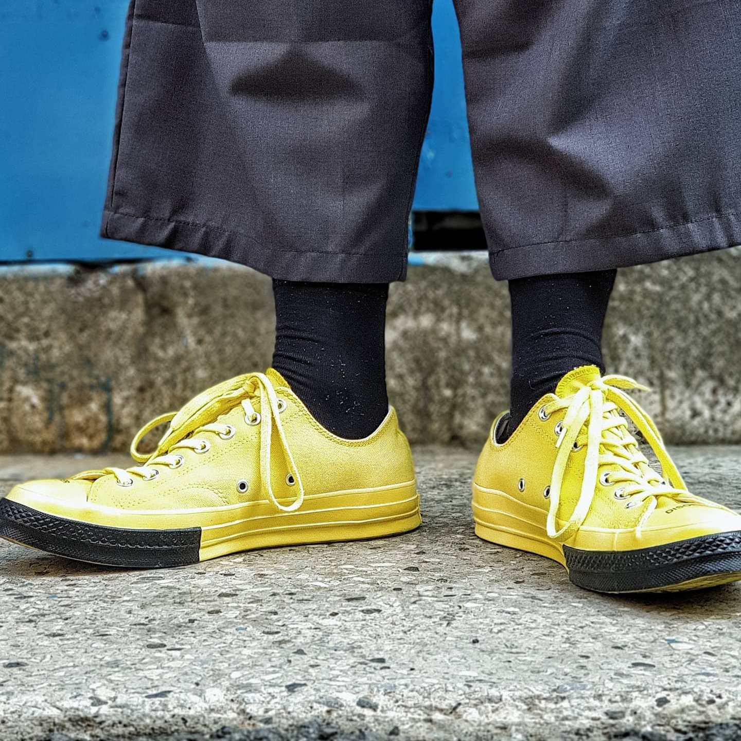 Converse x Undercover Chuck 70 Ox Yellow 착용 스타일 - 4