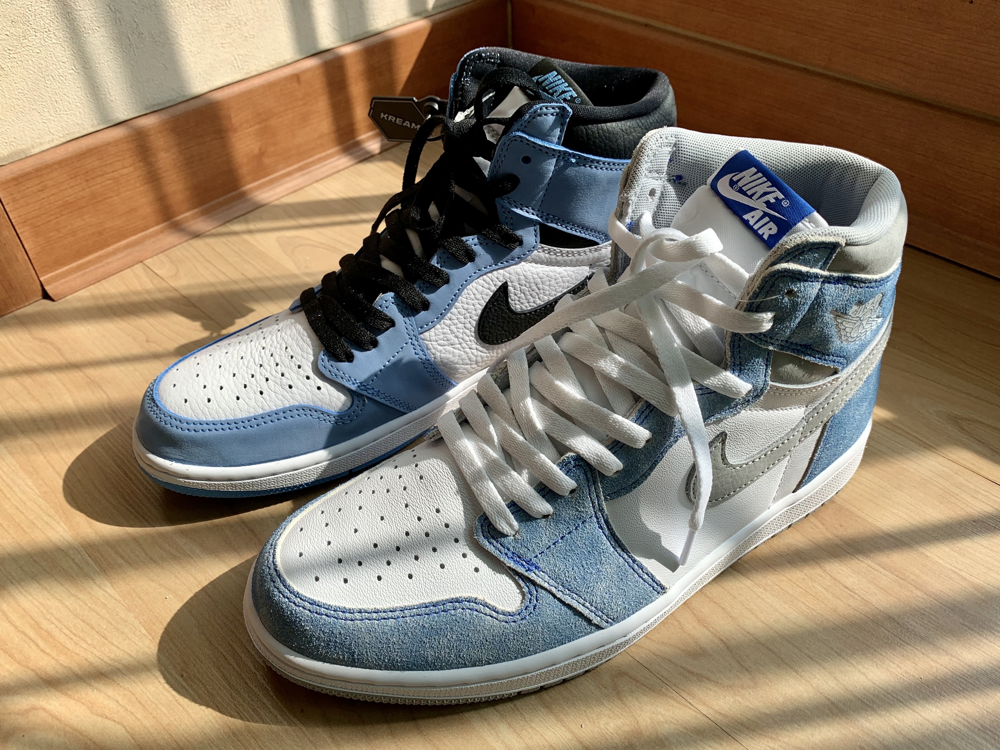 Jordan 1 Retro High OG Hyper Royal, Jordan 1 Retro High OG University Blue 착용 스타일 - 4