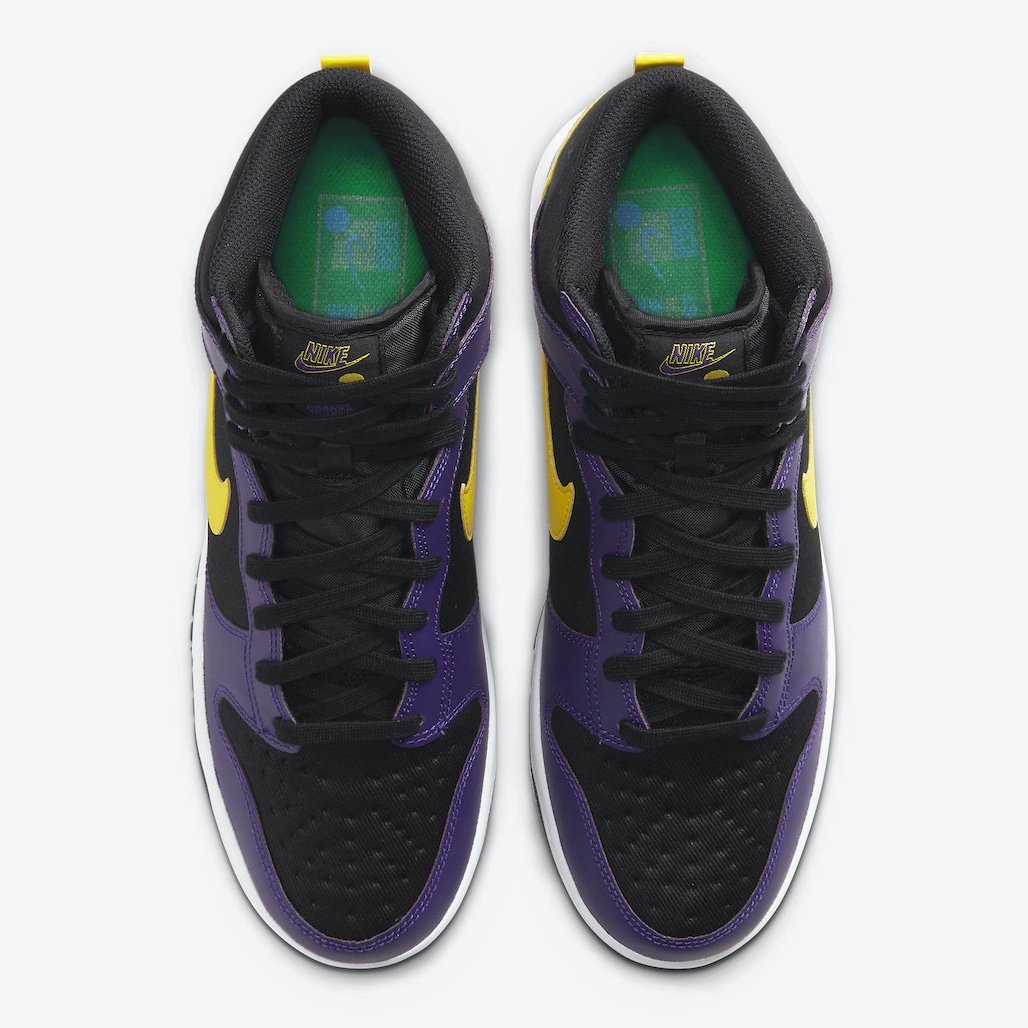 Nike Dunk High PRM EMB Court Purple 착용 스타일 - 4