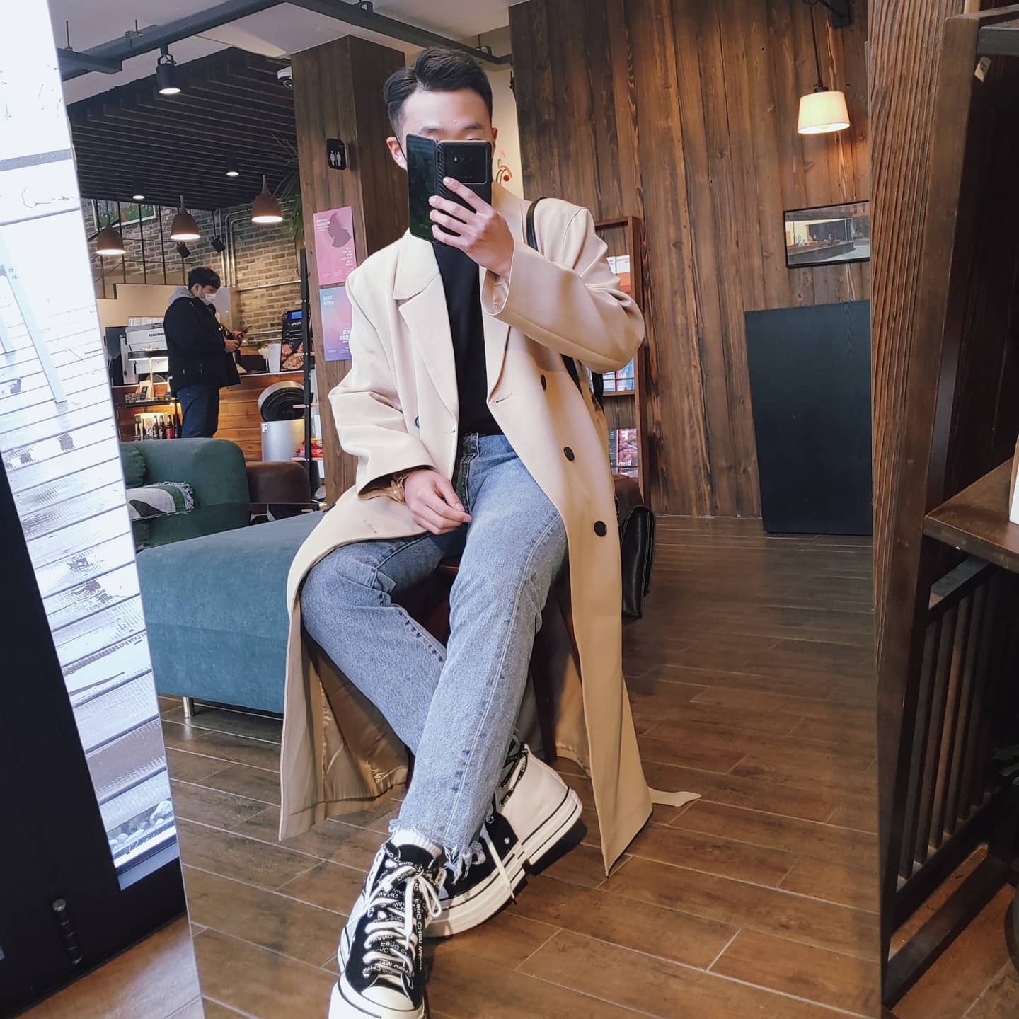 Converse x Feng Chen Wang Chuck 70 2-in-1 Natural Ivory Black 착용 스타일