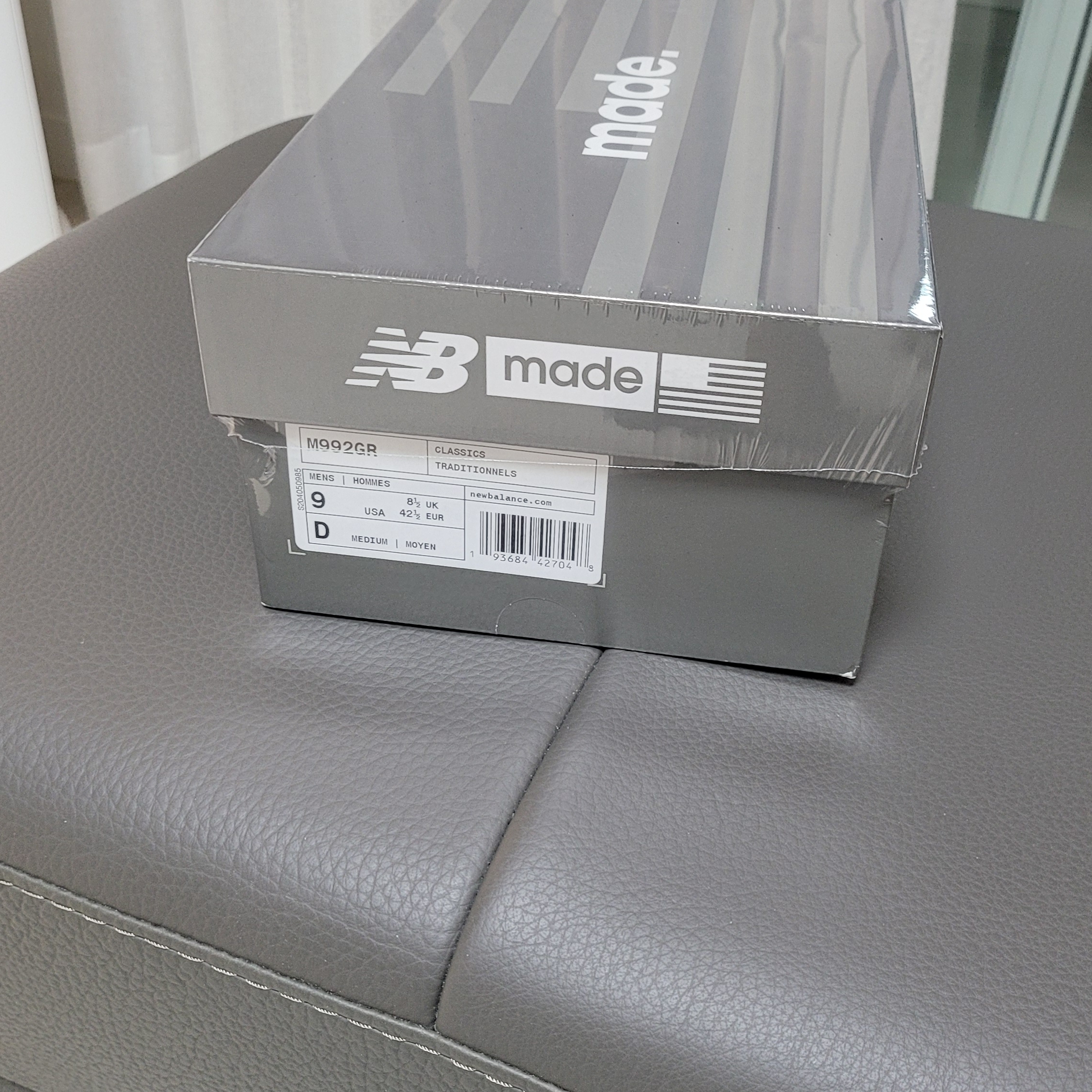 New Balance 992 Made in USA Grey - D Standard 착용 스타일 - 1